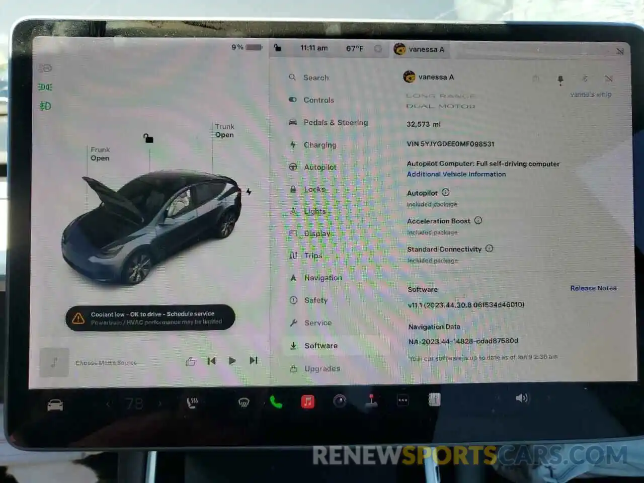 9 Photograph of a damaged car 5YJYGDEE0MF098531 TESLA MODEL Y 2021