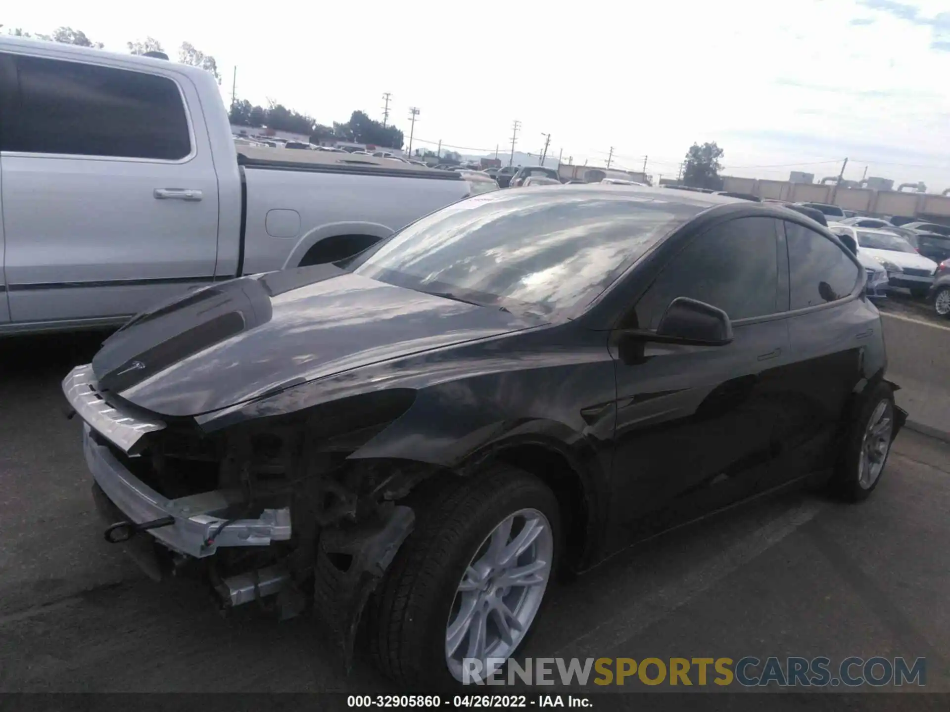 2 Photograph of a damaged car 5YJYGDEE0MF106806 TESLA MODEL Y 2021