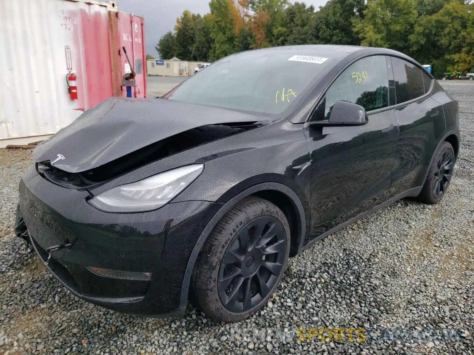 2 Photograph of a damaged car 5YJYGDEE0MF107938 TESLA MODEL Y 2021