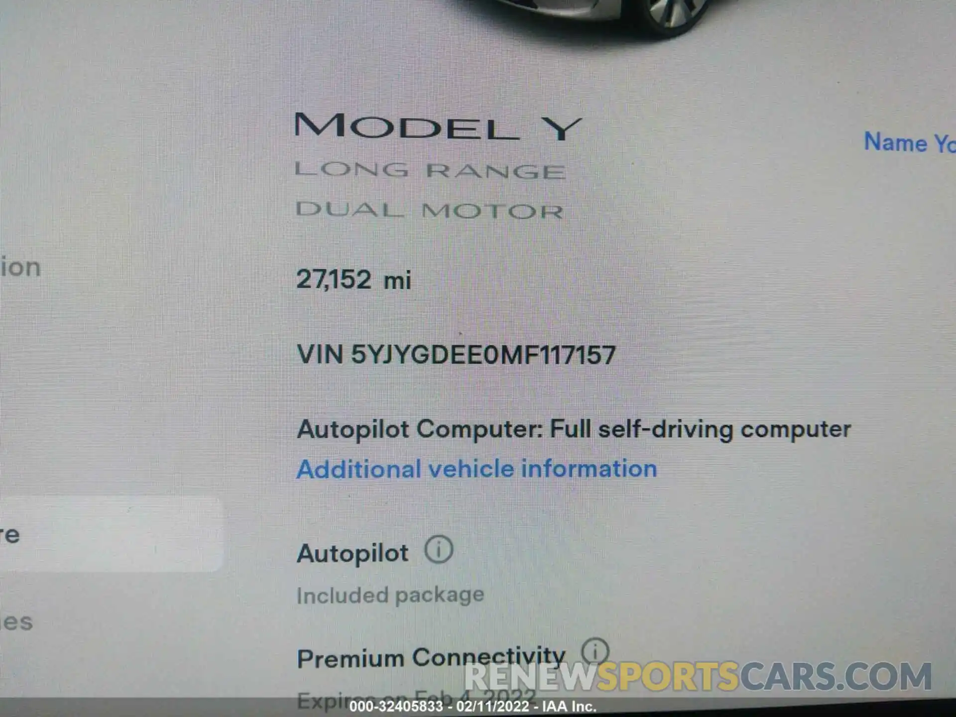 7 Фотография поврежденного автомобиля 5YJYGDEE0MF117157 TESLA MODEL Y 2021