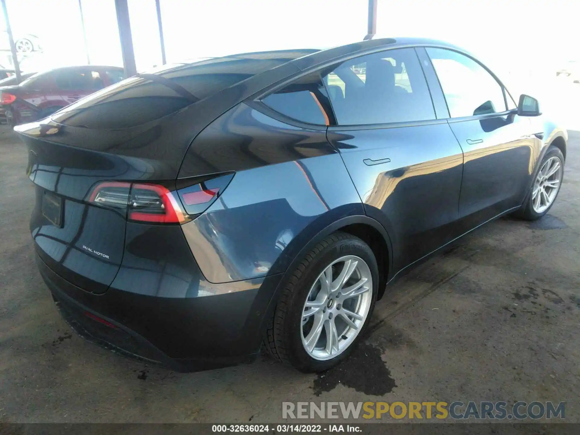 4 Фотография поврежденного автомобиля 5YJYGDEE0MF117921 TESLA MODEL Y 2021