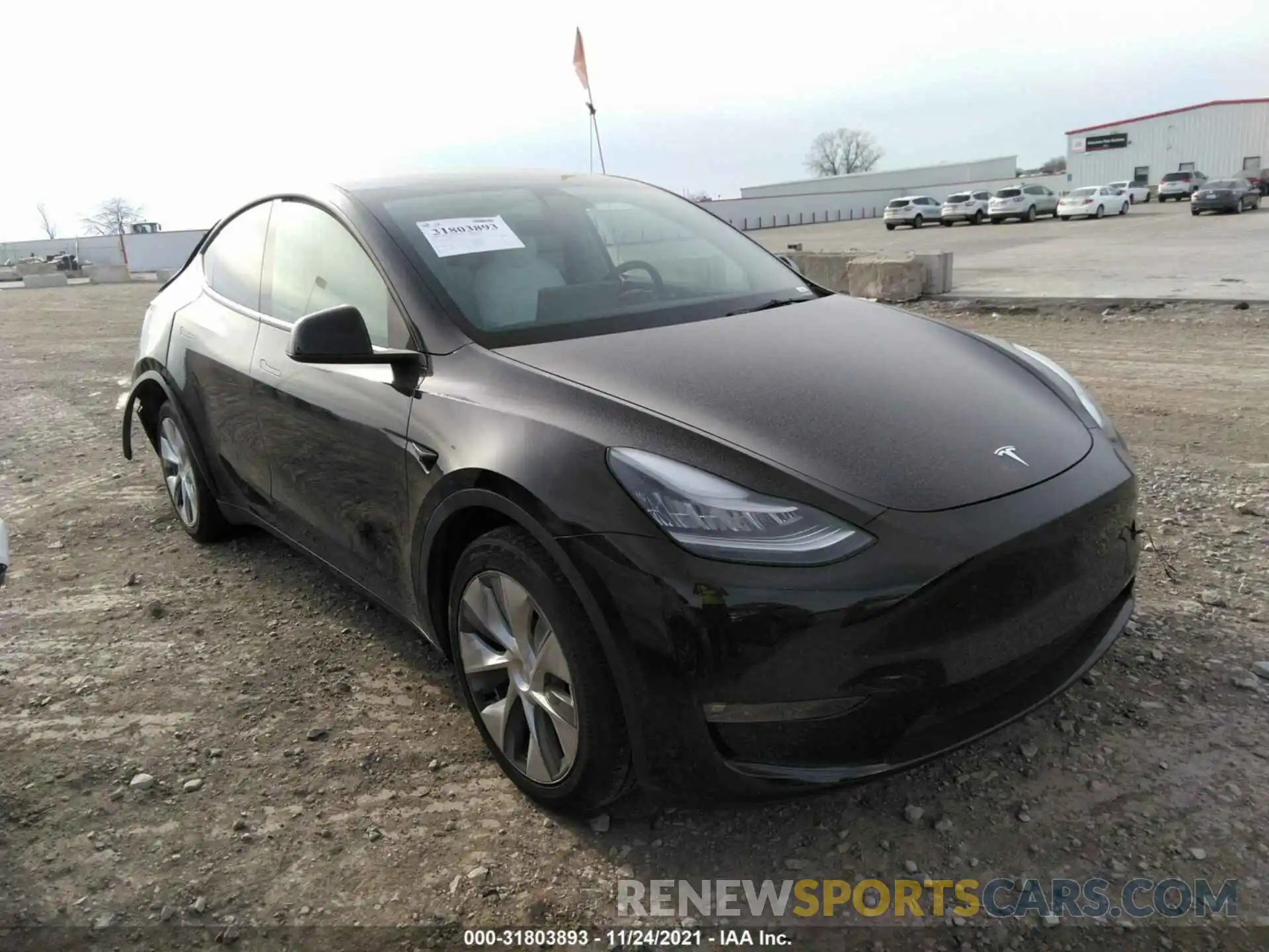 1 Photograph of a damaged car 5YJYGDEE0MF124027 TESLA MODEL Y 2021