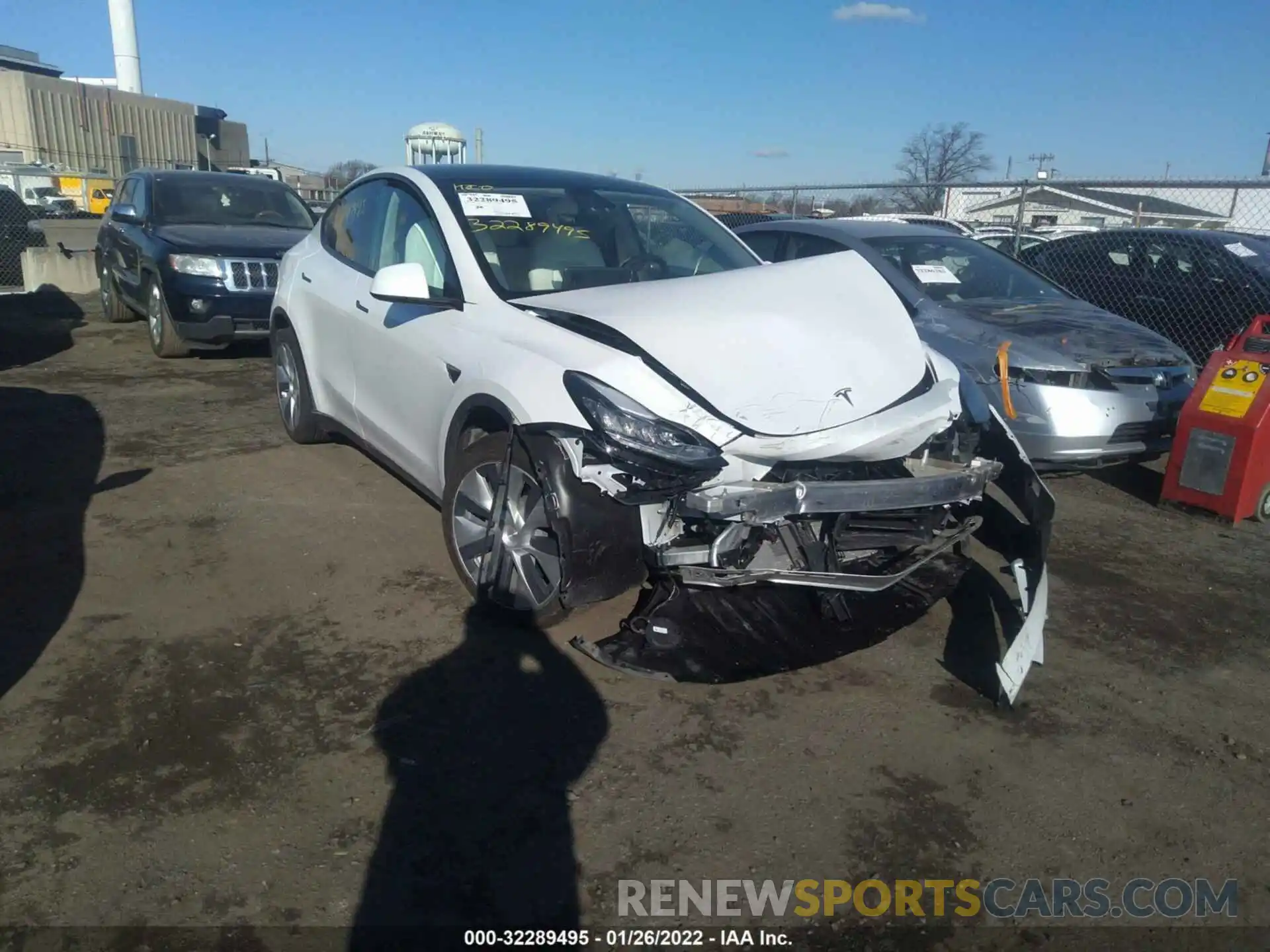 1 Photograph of a damaged car 5YJYGDEE0MF125016 TESLA MODEL Y 2021