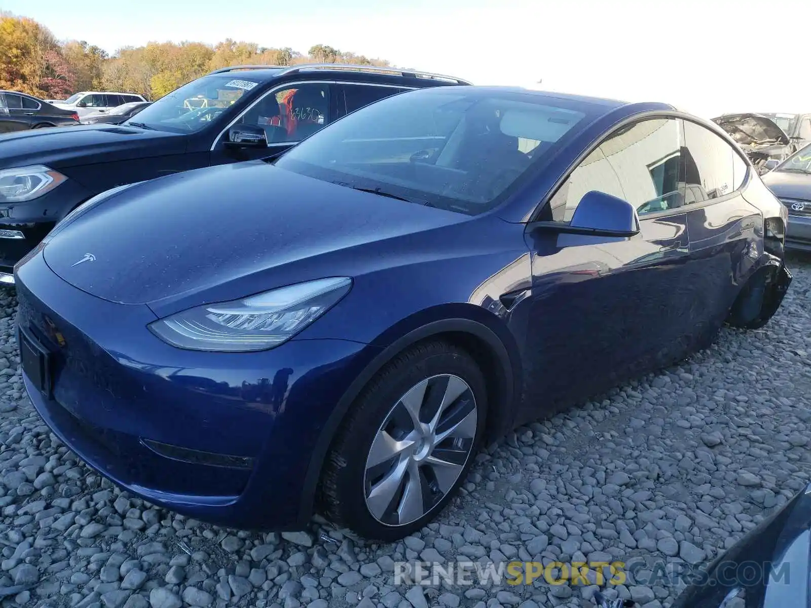 2 Photograph of a damaged car 5YJYGDEE0MF131480 TESLA MODEL Y 2021