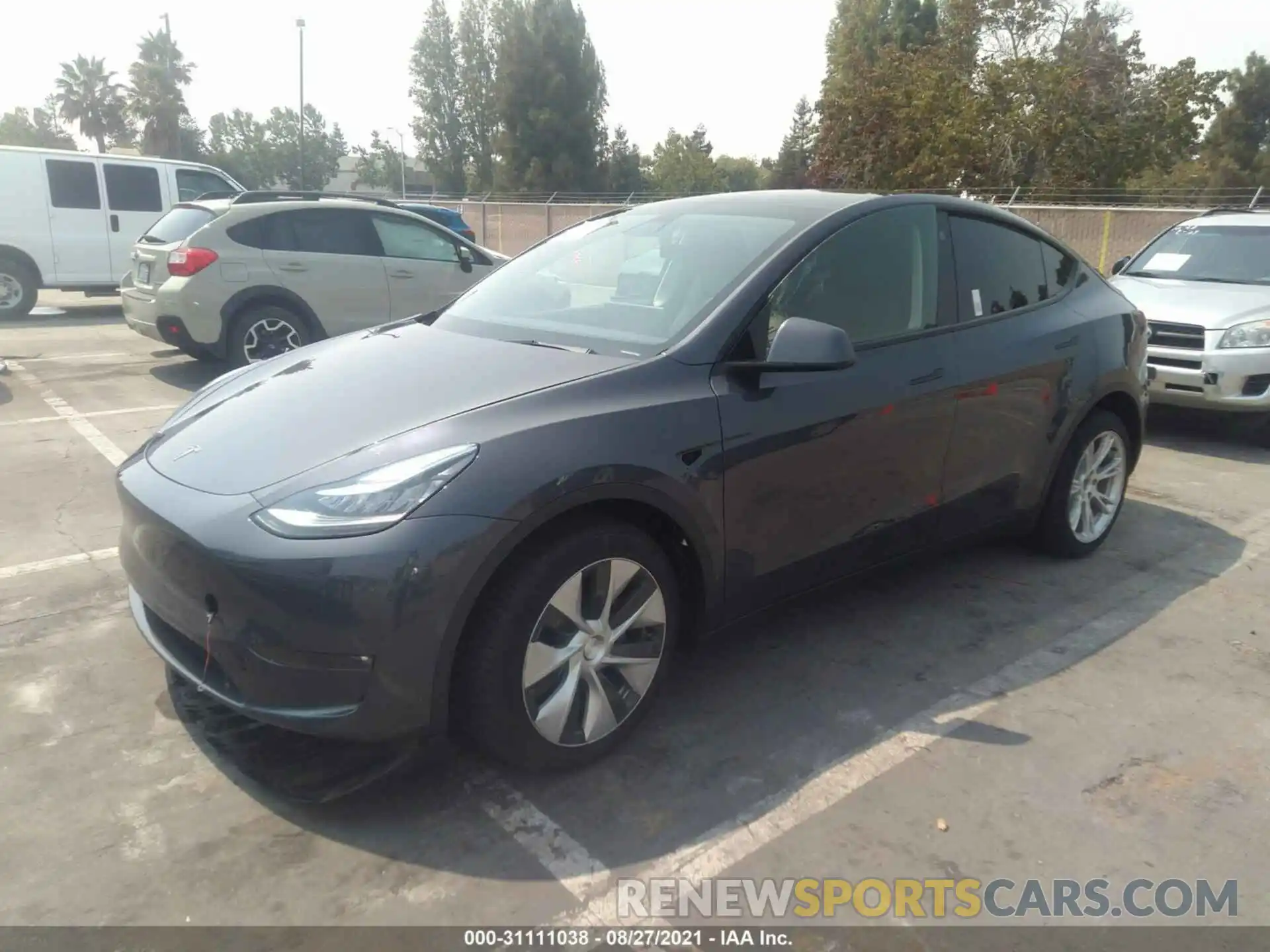 2 Photograph of a damaged car 5YJYGDEE0MF150126 TESLA MODEL Y 2021