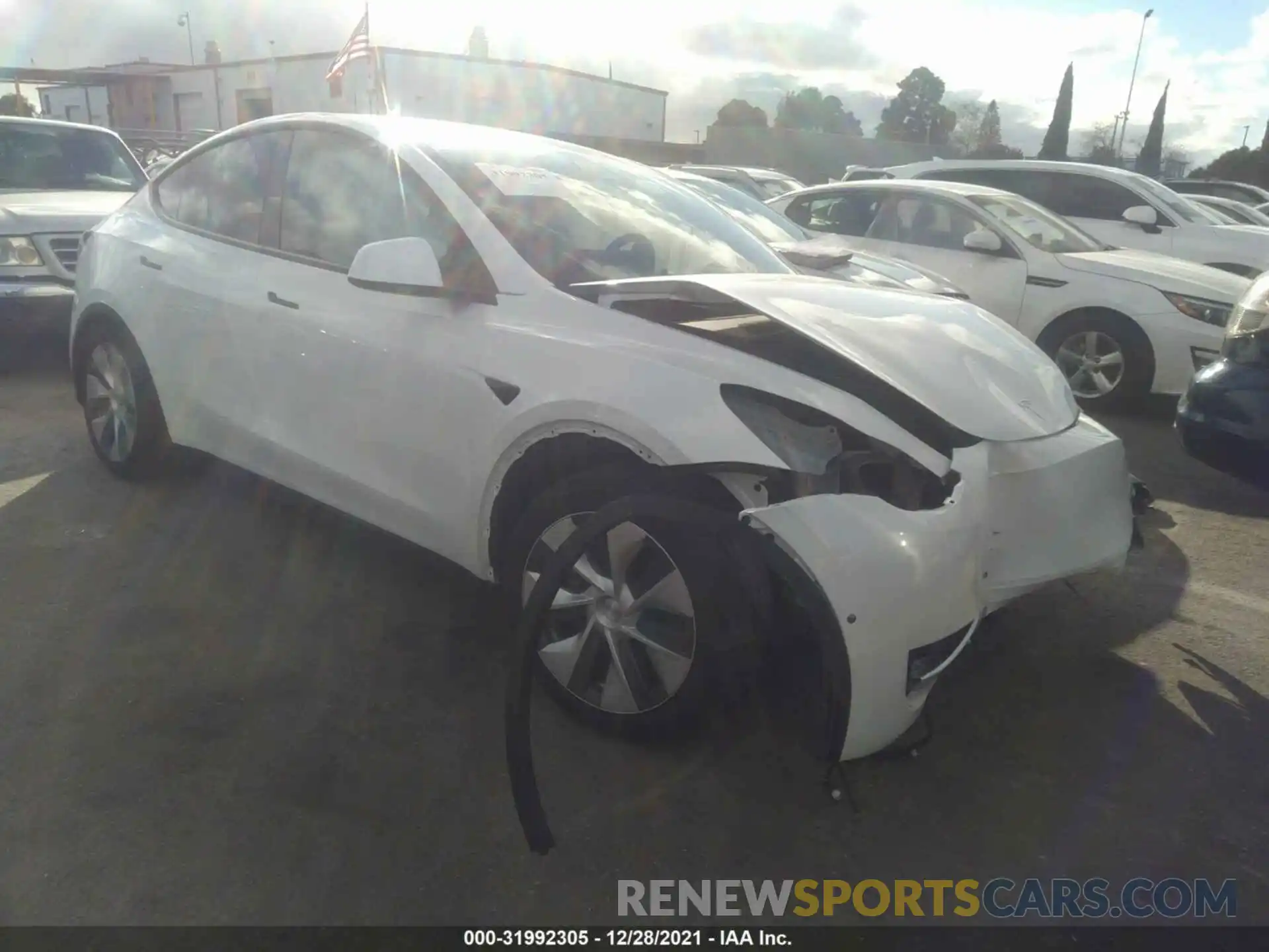 1 Photograph of a damaged car 5YJYGDEE0MF160719 TESLA MODEL Y 2021