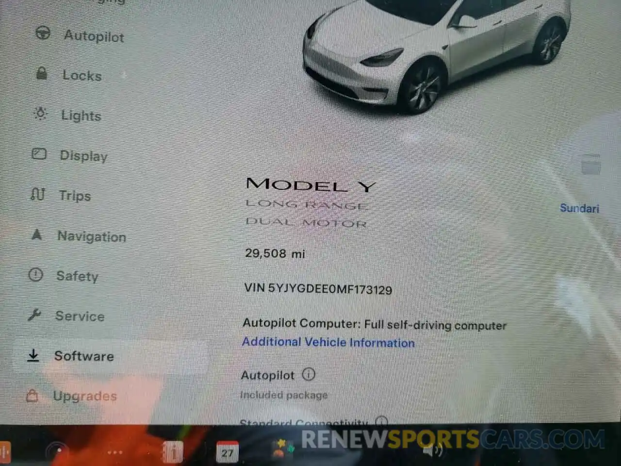 9 Фотография поврежденного автомобиля 5YJYGDEE0MF173129 TESLA MODEL Y 2021