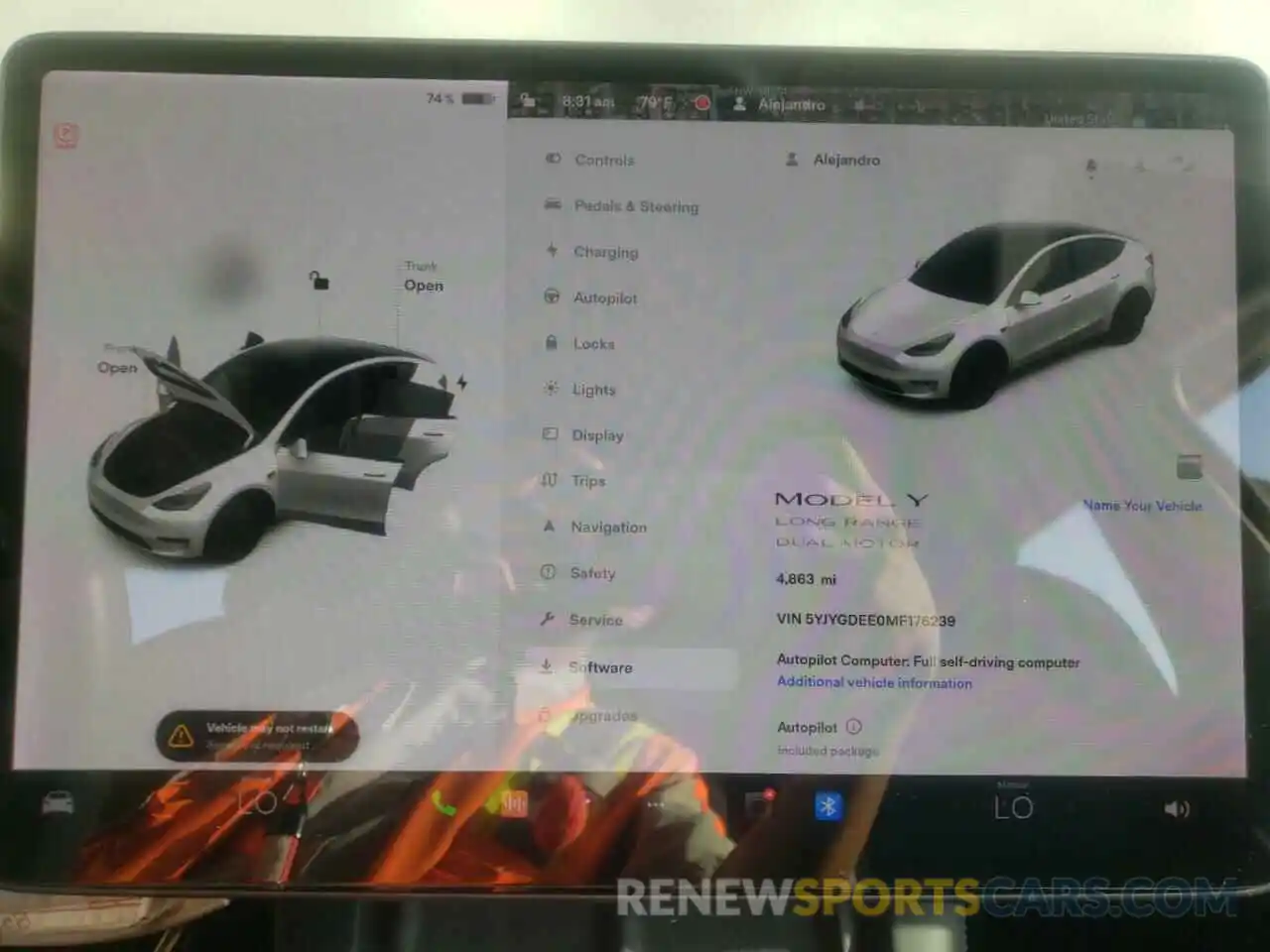 8 Photograph of a damaged car 5YJYGDEE0MF176239 TESLA MODEL Y 2021