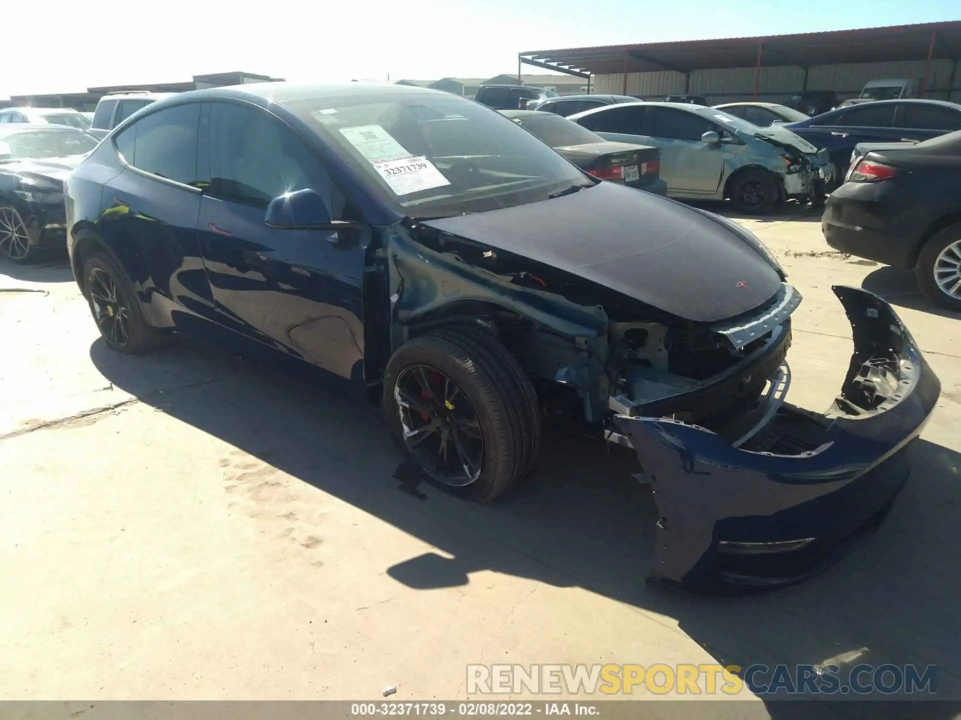 1 Photograph of a damaged car 5YJYGDEE0MF187371 TESLA MODEL Y 2021