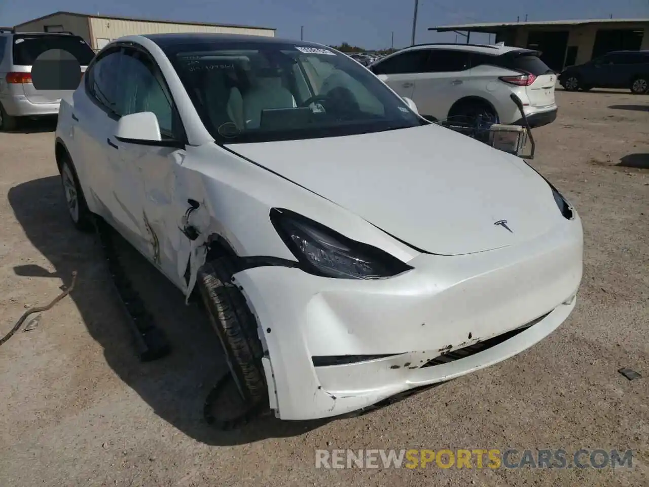 1 Photograph of a damaged car 5YJYGDEE0MF187564 TESLA MODEL Y 2021