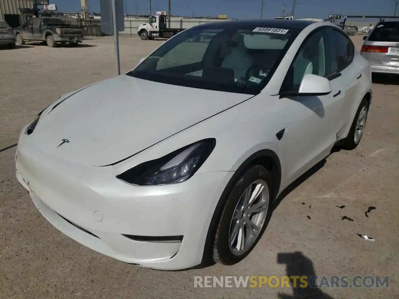 2 Photograph of a damaged car 5YJYGDEE0MF187564 TESLA MODEL Y 2021