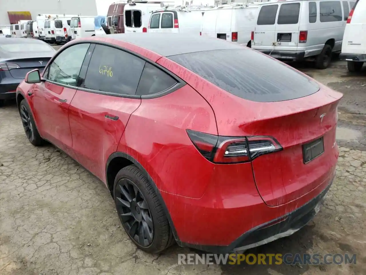 3 Фотография поврежденного автомобиля 5YJYGDEE0MF189265 TESLA MODEL Y 2021