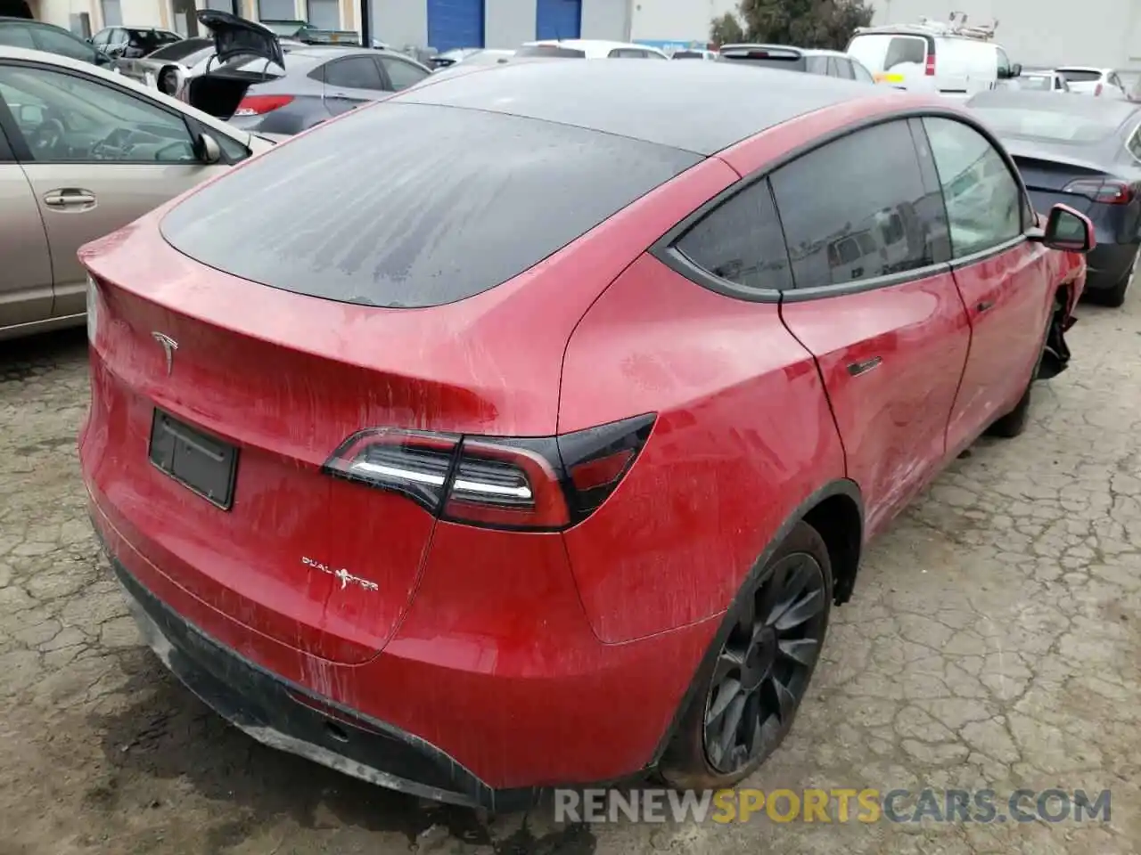 4 Фотография поврежденного автомобиля 5YJYGDEE0MF189265 TESLA MODEL Y 2021