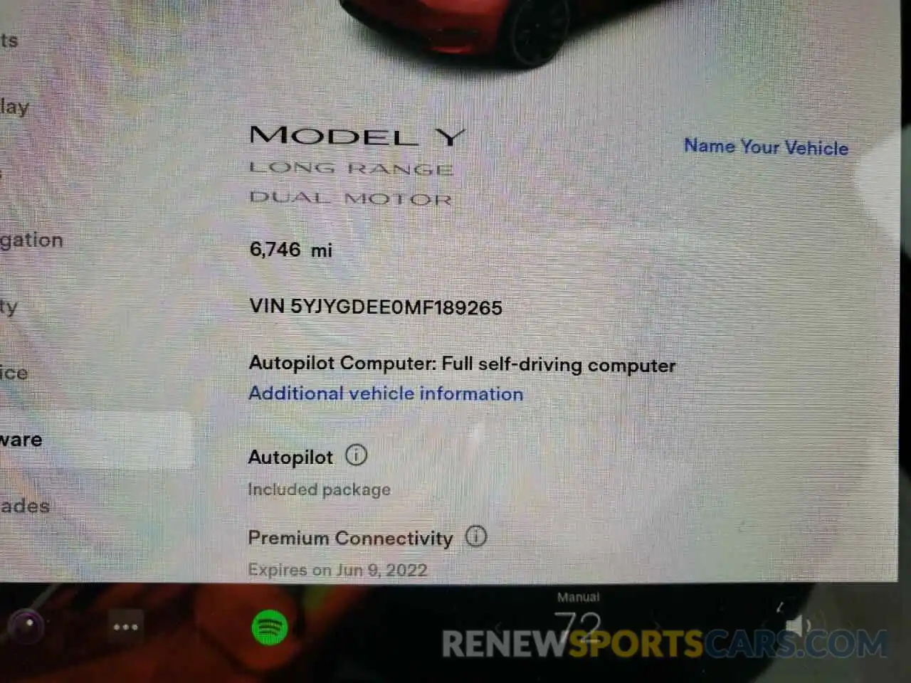 8 Фотография поврежденного автомобиля 5YJYGDEE0MF189265 TESLA MODEL Y 2021