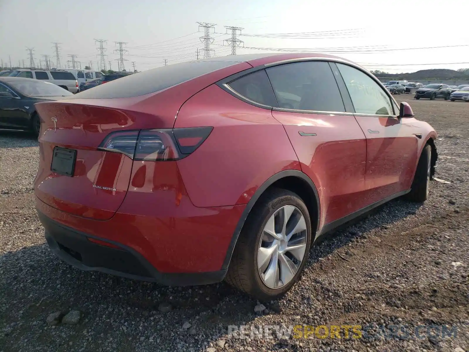 4 Фотография поврежденного автомобиля 5YJYGDEE0MF189895 TESLA MODEL Y 2021