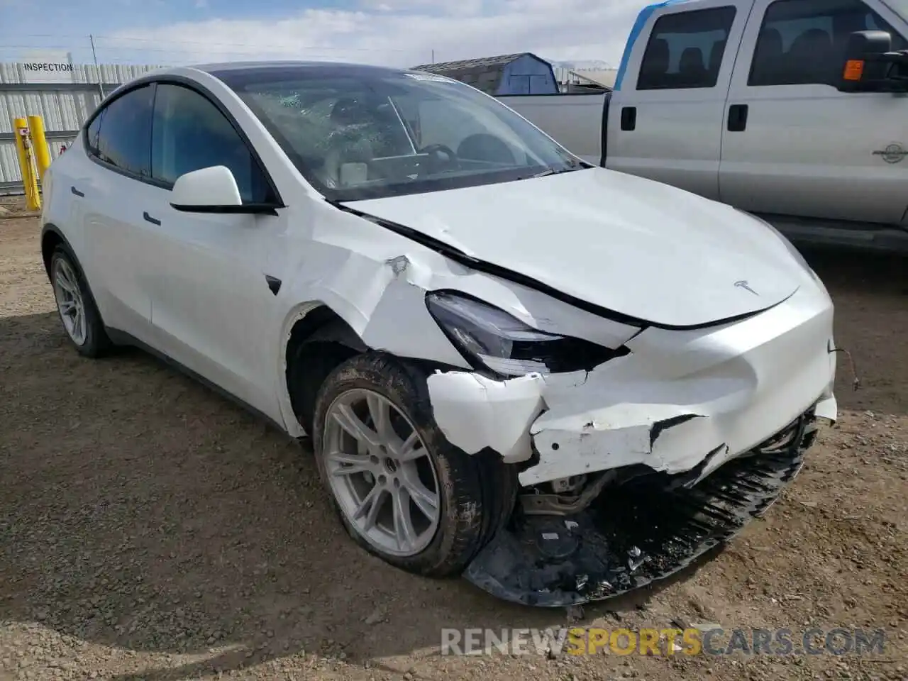 1 Photograph of a damaged car 5YJYGDEE0MF190643 TESLA MODEL Y 2021