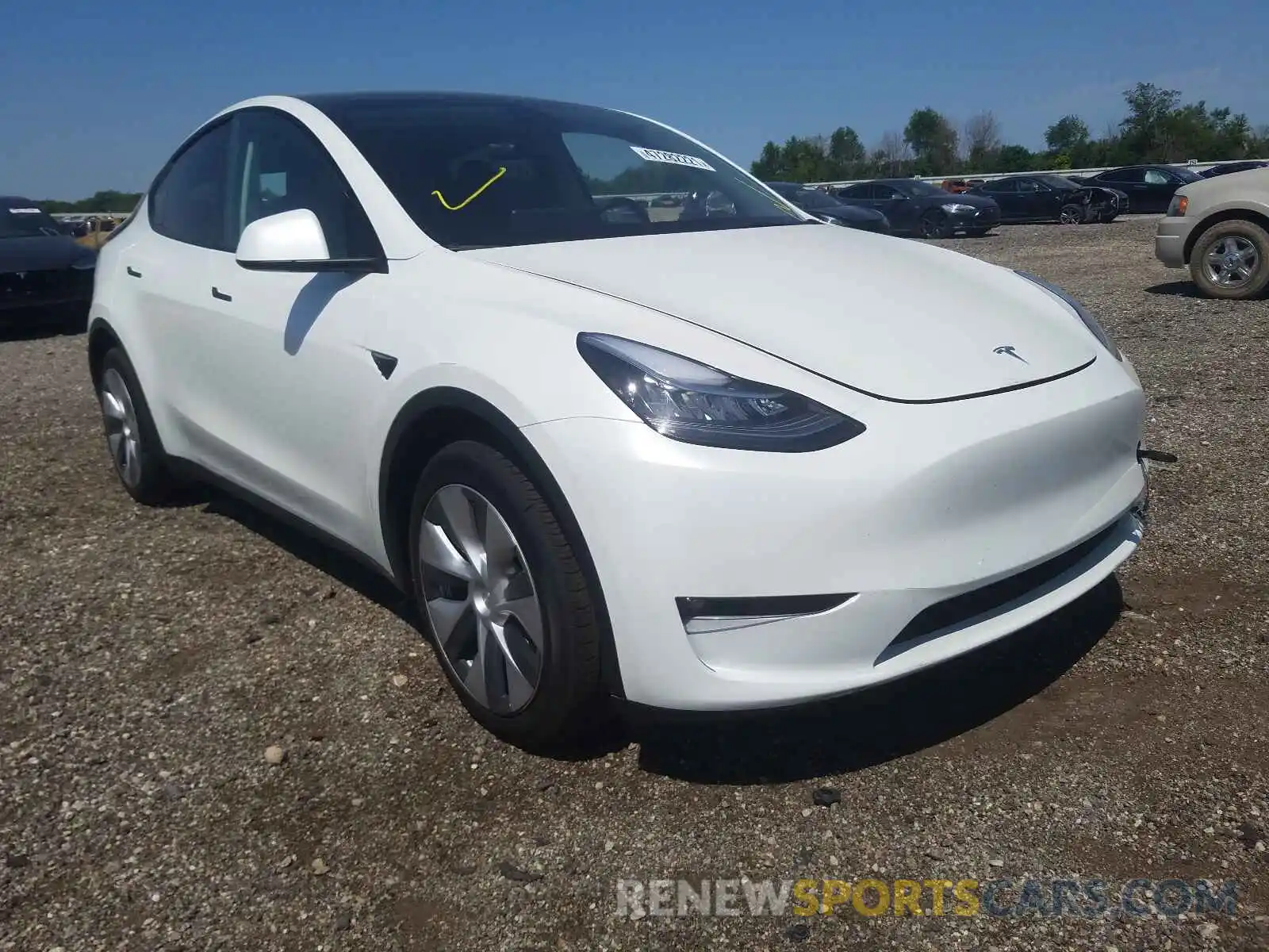 1 Photograph of a damaged car 5YJYGDEE0MF191176 TESLA MODEL Y 2021