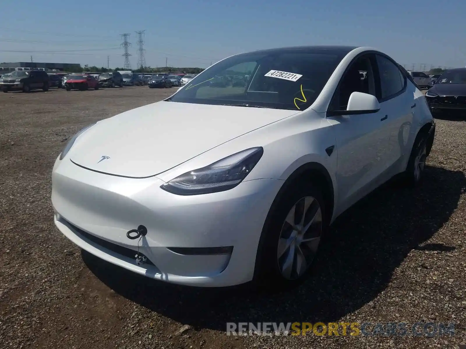 2 Photograph of a damaged car 5YJYGDEE0MF191176 TESLA MODEL Y 2021