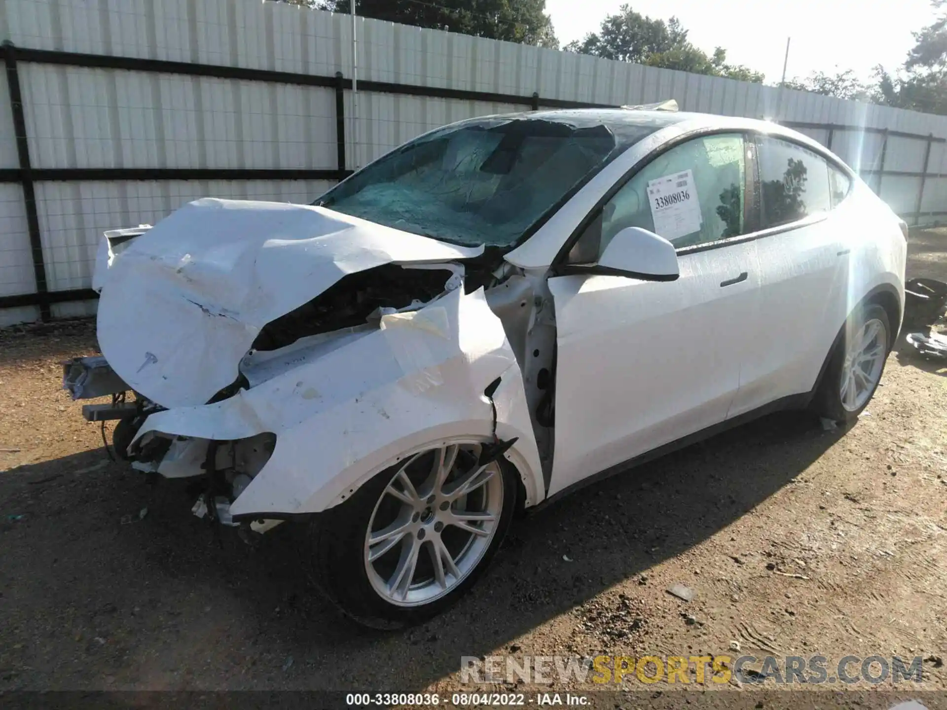 2 Photograph of a damaged car 5YJYGDEE0MF202452 TESLA MODEL Y 2021