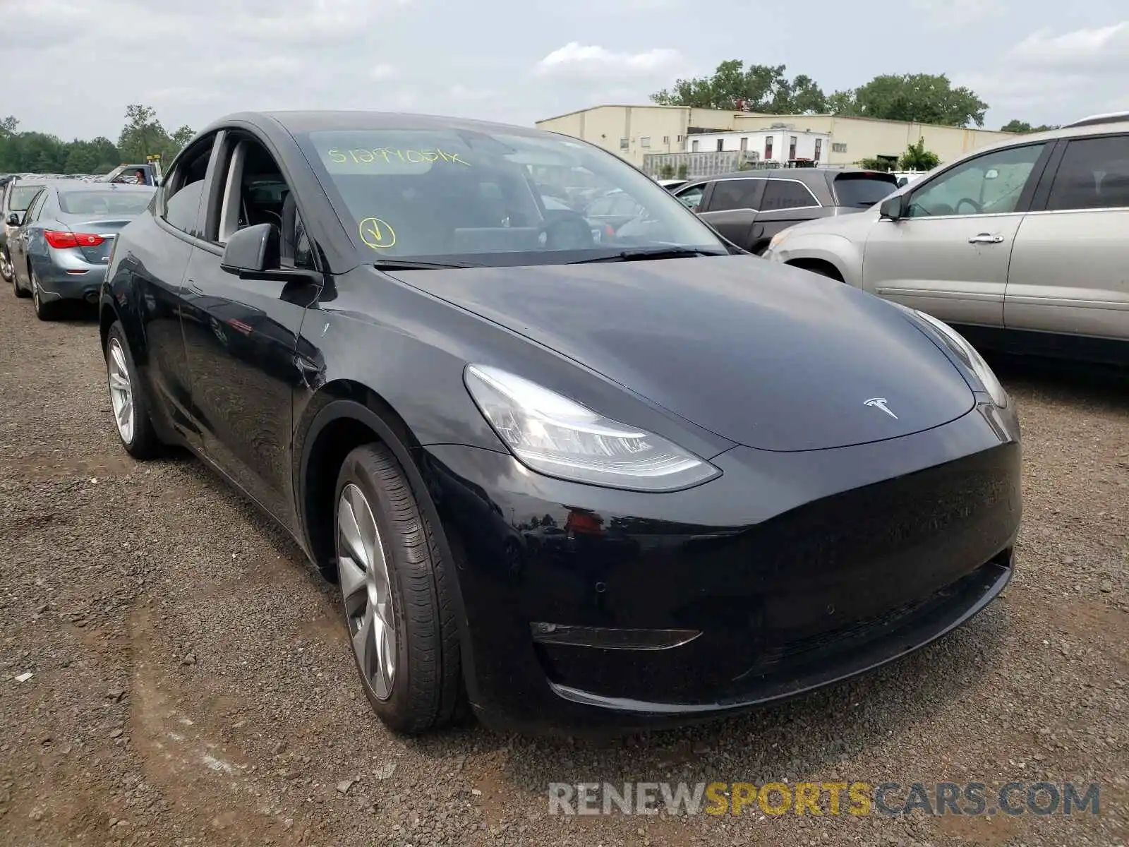 1 Photograph of a damaged car 5YJYGDEE0MF208980 TESLA MODEL Y 2021