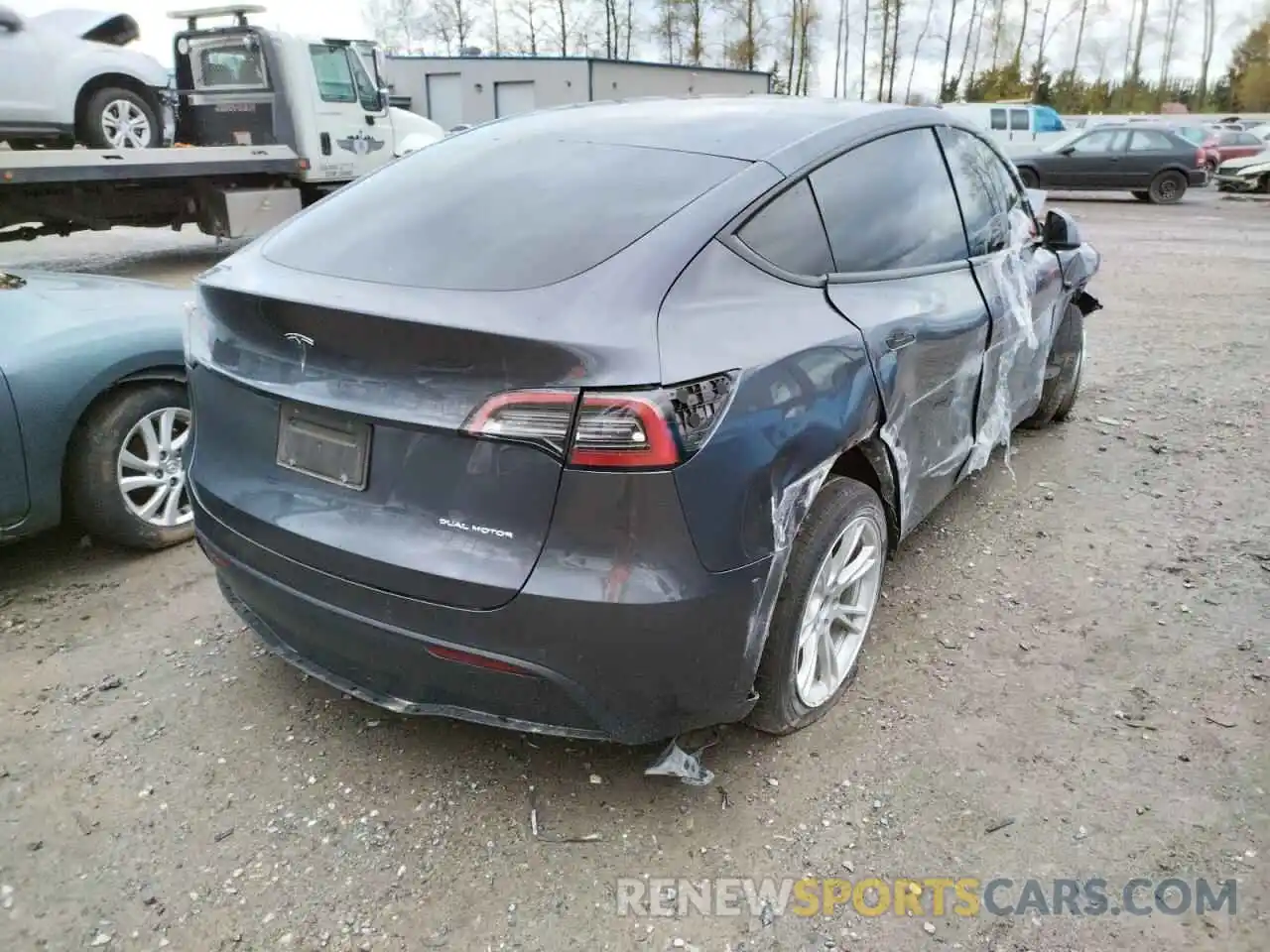 4 Фотография поврежденного автомобиля 5YJYGDEE0MF213340 TESLA MODEL Y 2021