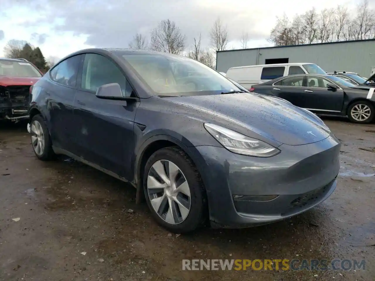 1 Photograph of a damaged car 5YJYGDEE0MF232437 TESLA MODEL Y 2021