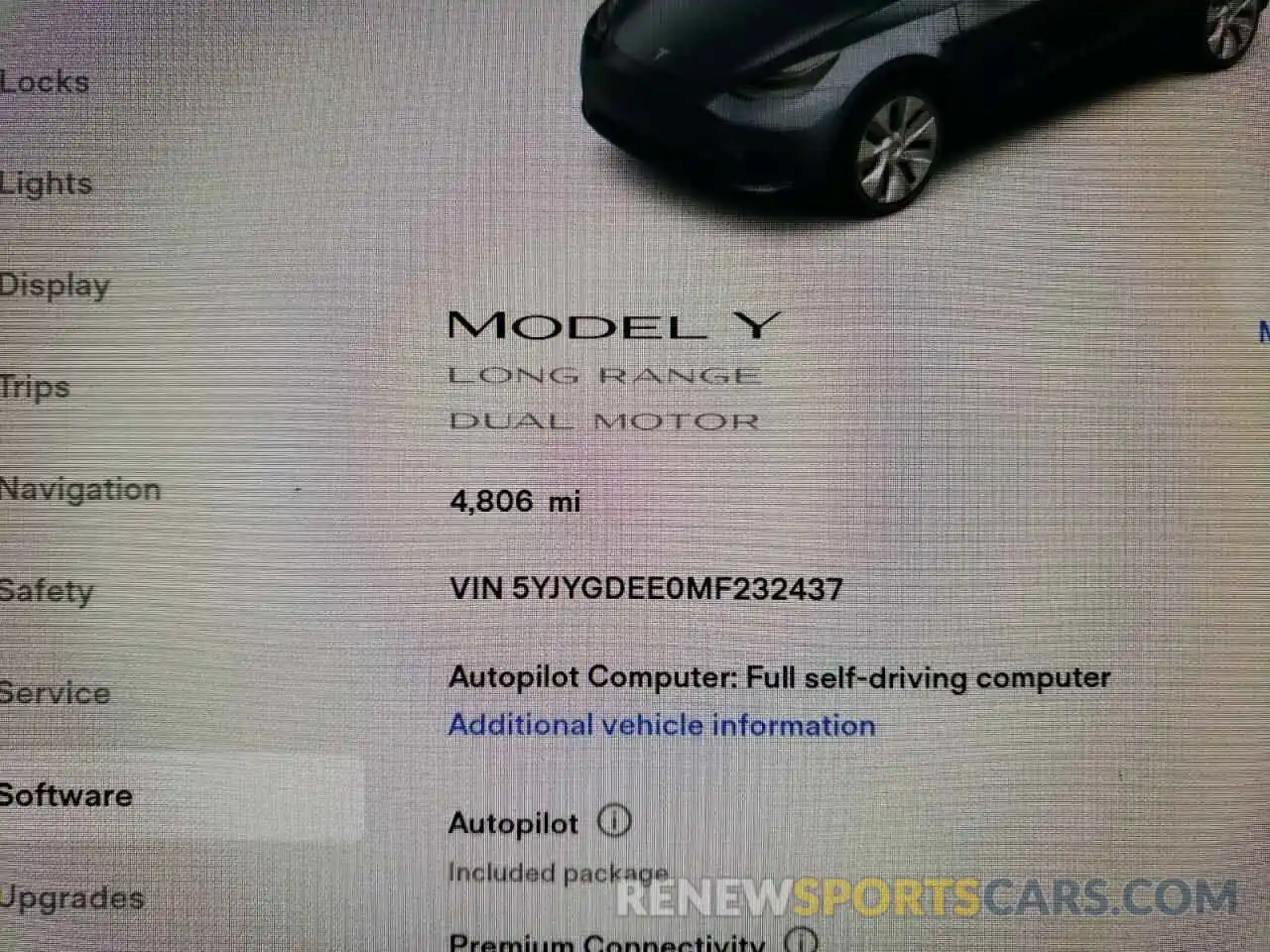 8 Фотография поврежденного автомобиля 5YJYGDEE0MF232437 TESLA MODEL Y 2021