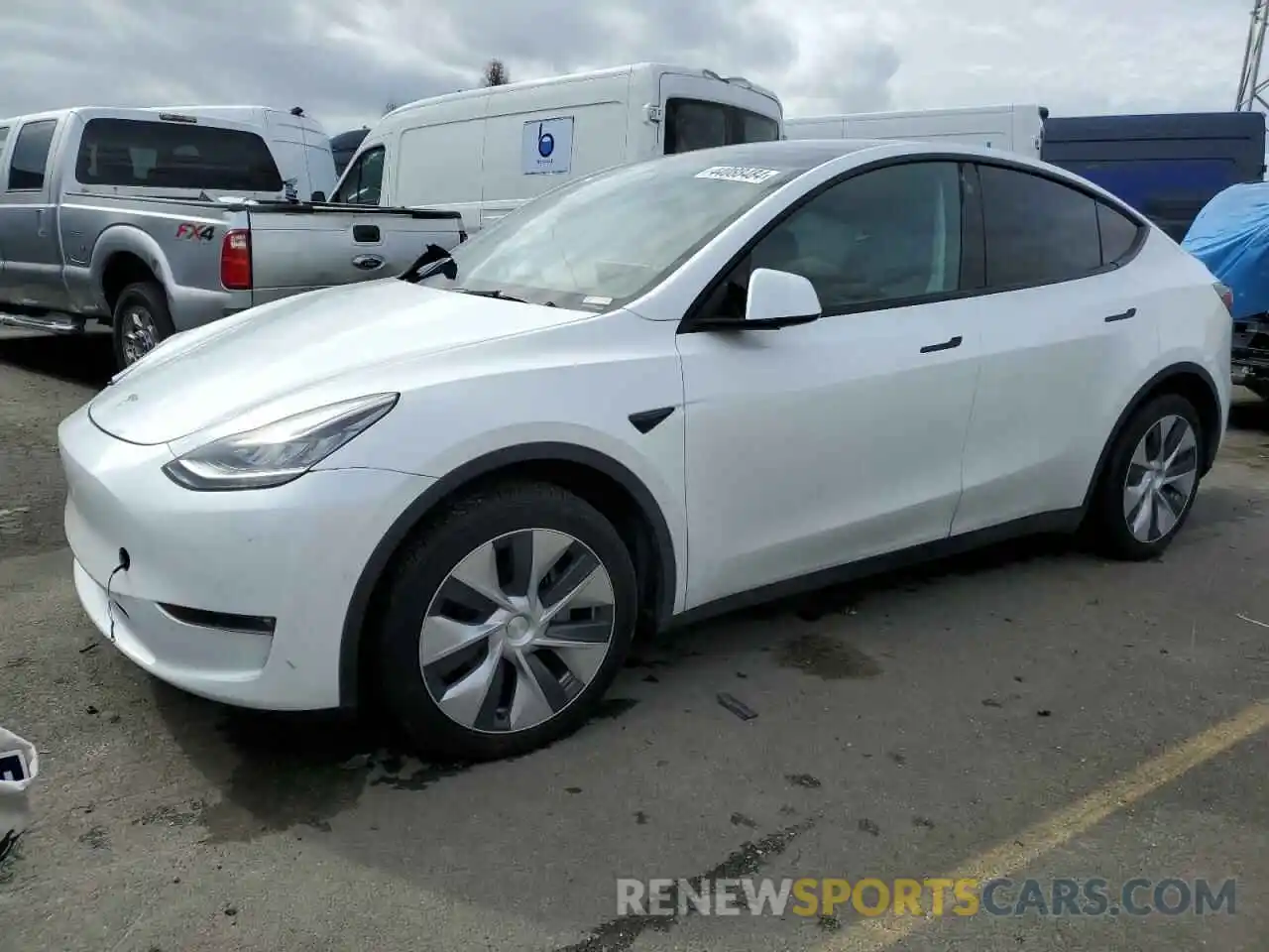 1 Photograph of a damaged car 5YJYGDEE0MF232499 TESLA MODEL Y 2021