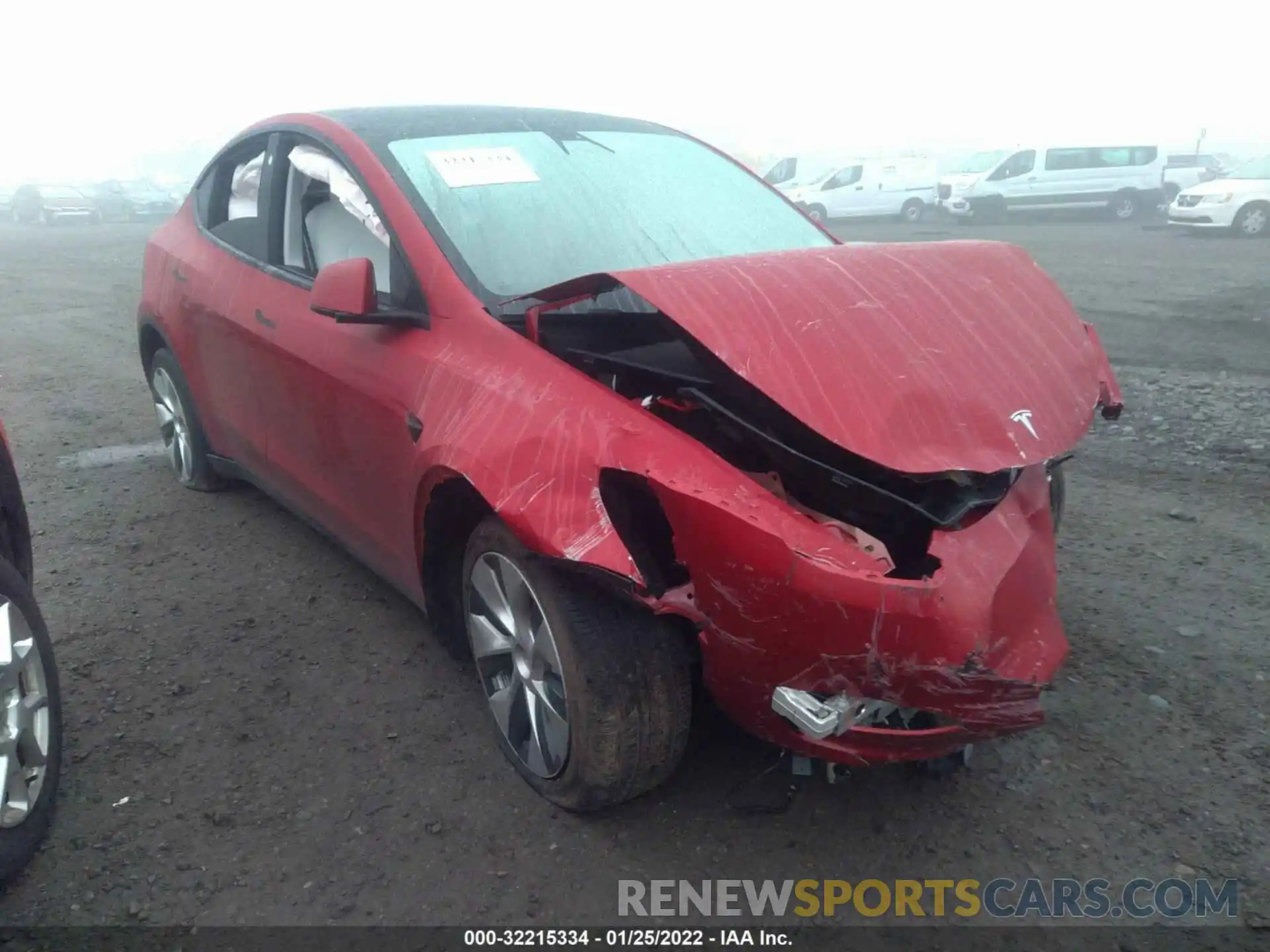 1 Photograph of a damaged car 5YJYGDEE0MF240991 TESLA MODEL Y 2021