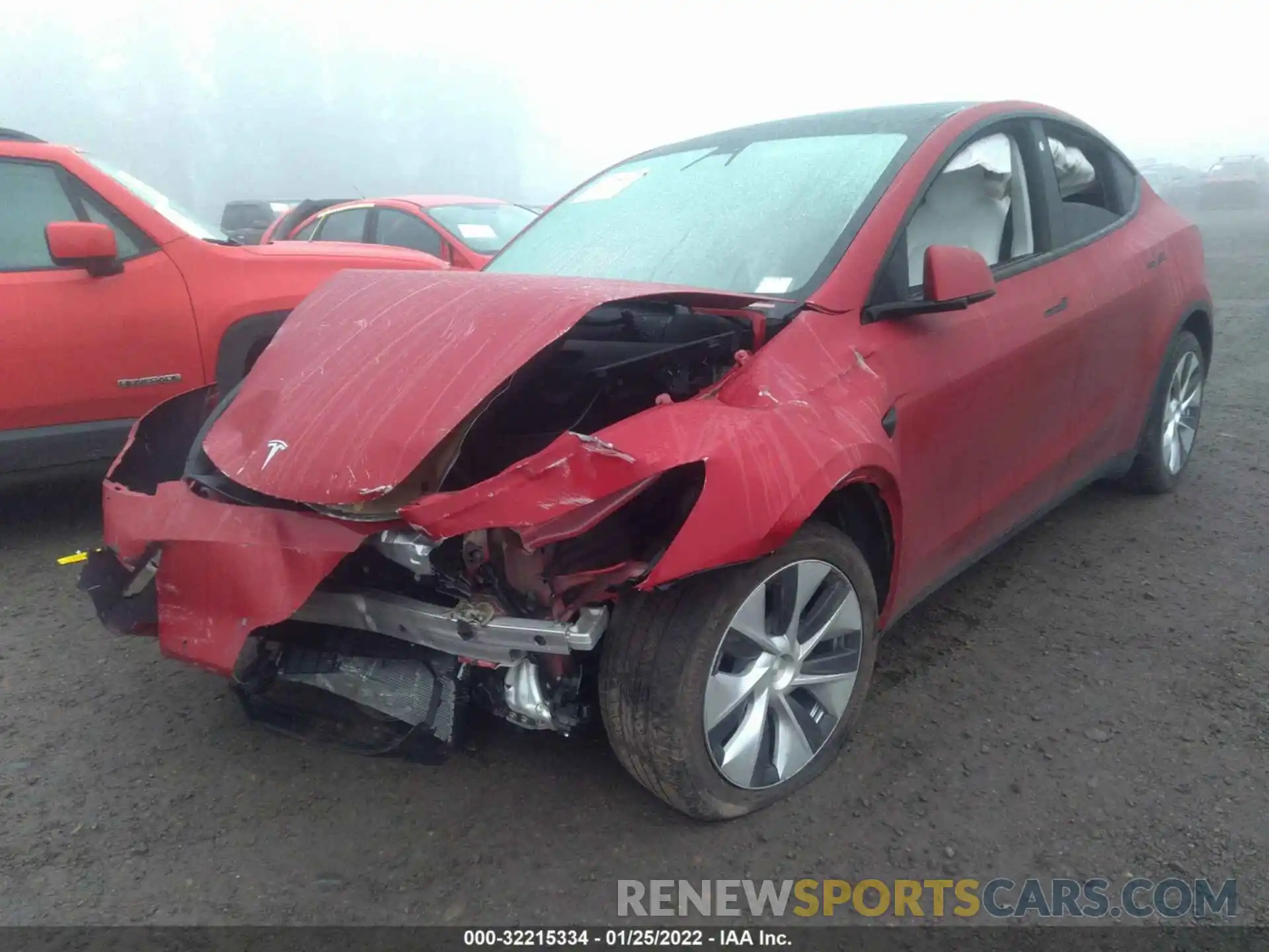 2 Photograph of a damaged car 5YJYGDEE0MF240991 TESLA MODEL Y 2021