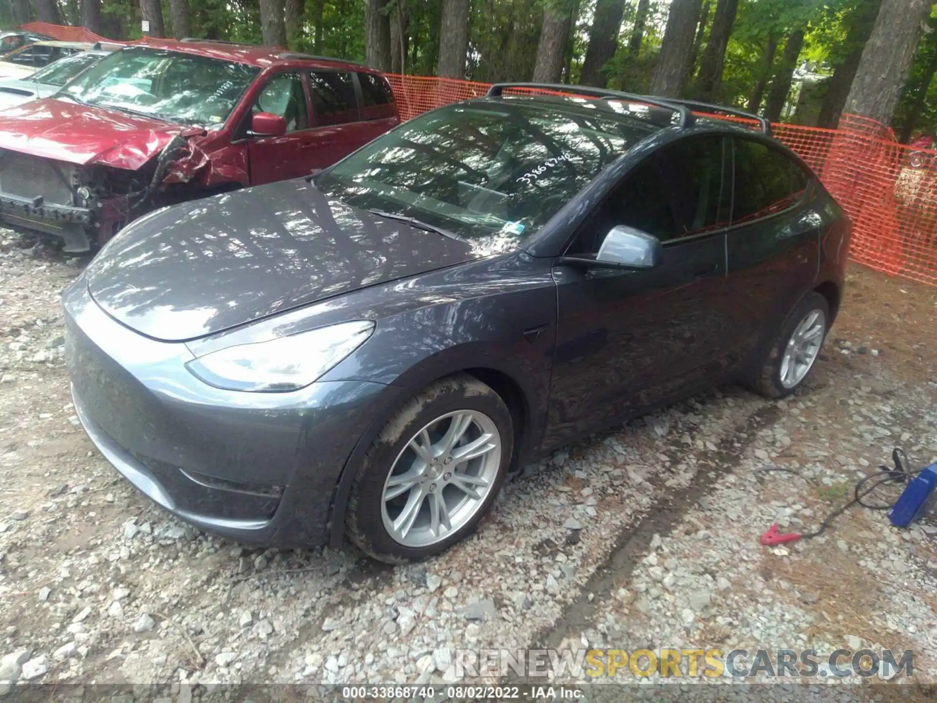 2 Photograph of a damaged car 5YJYGDEE0MF254955 TESLA MODEL Y 2021