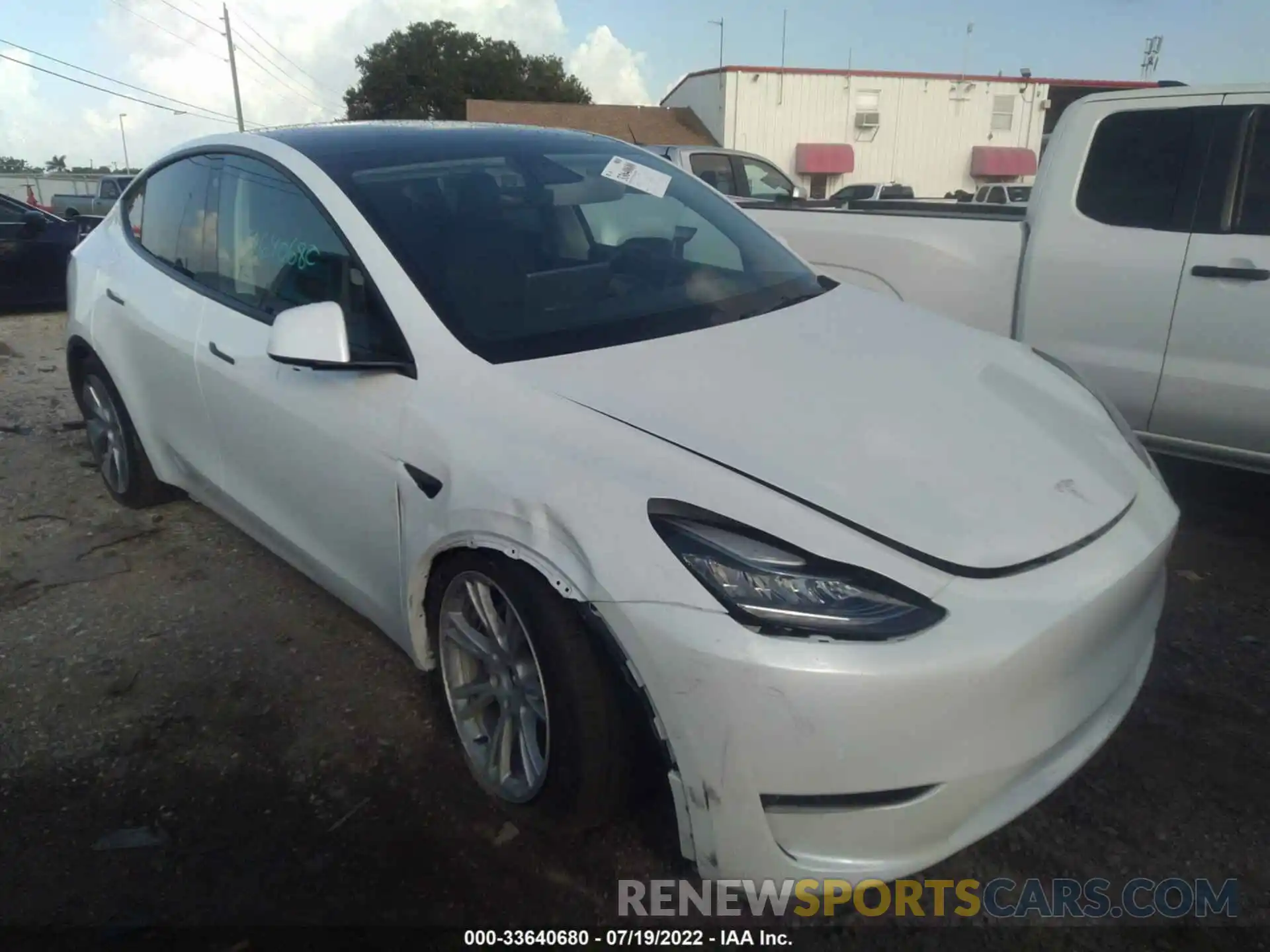 1 Photograph of a damaged car 5YJYGDEE0MF258018 TESLA MODEL Y 2021