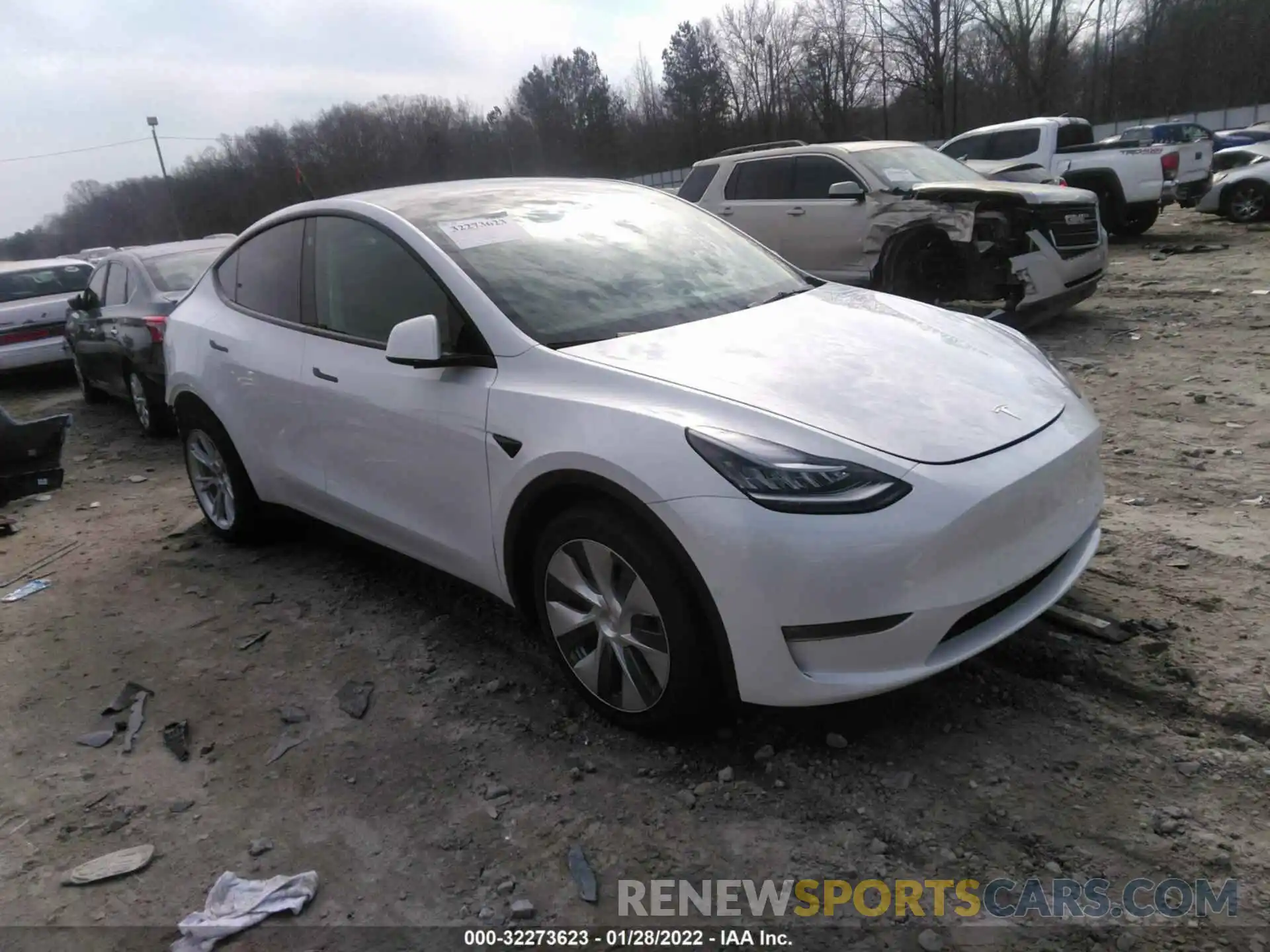 1 Photograph of a damaged car 5YJYGDEE0MF264336 TESLA MODEL Y 2021