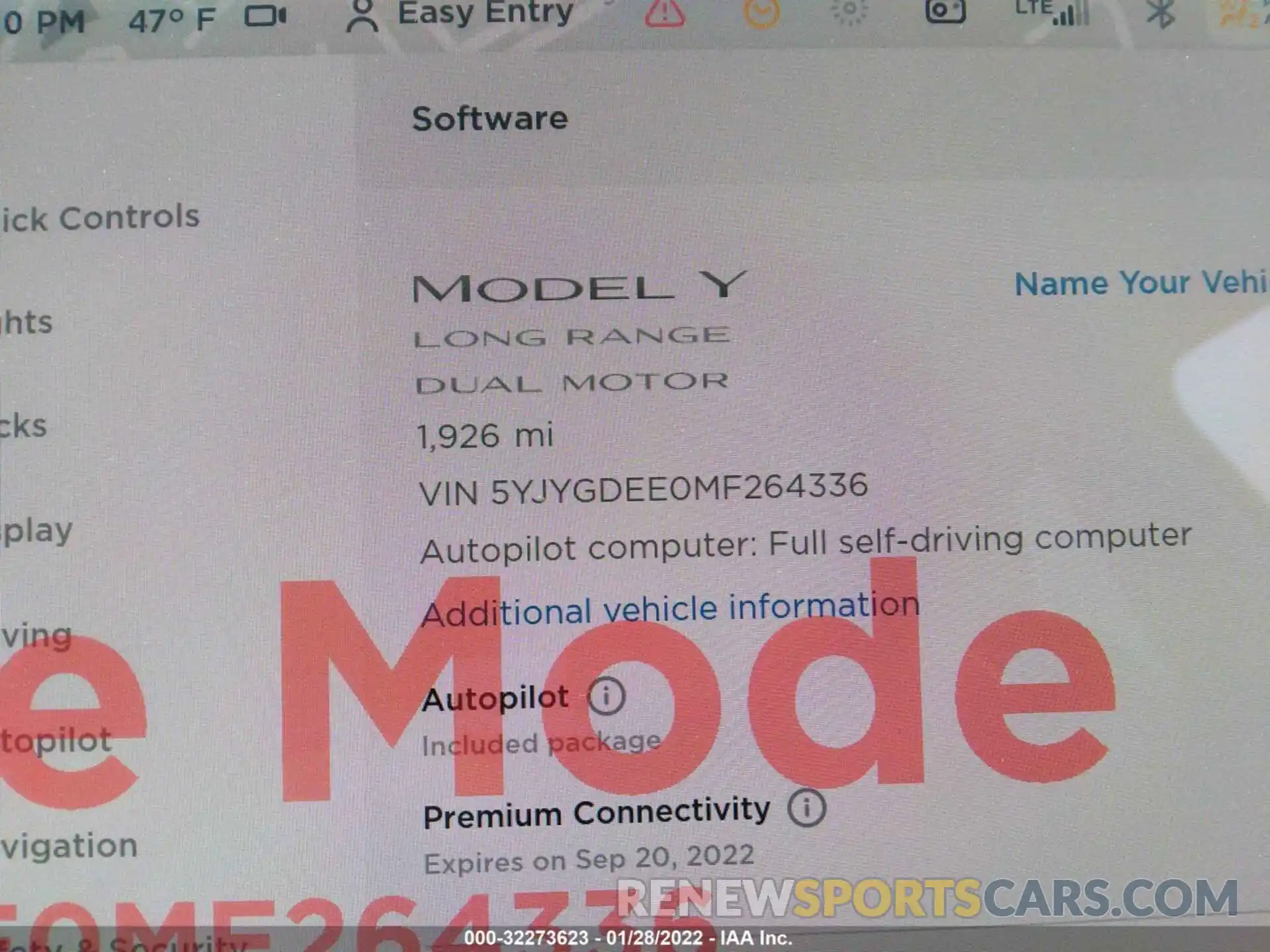 7 Фотография поврежденного автомобиля 5YJYGDEE0MF264336 TESLA MODEL Y 2021