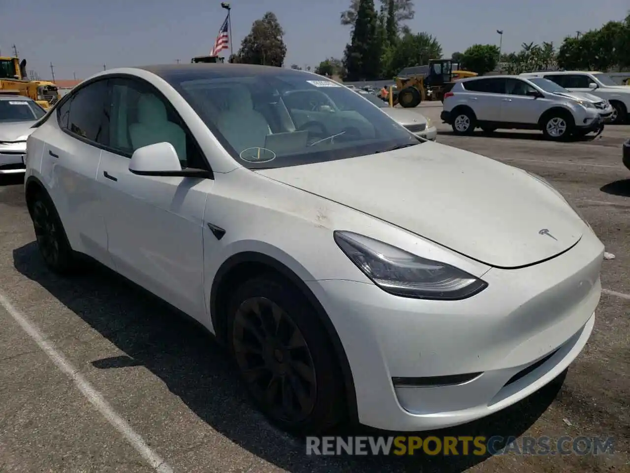 1 Photograph of a damaged car 5YJYGDEE0MF269133 TESLA MODEL Y 2021