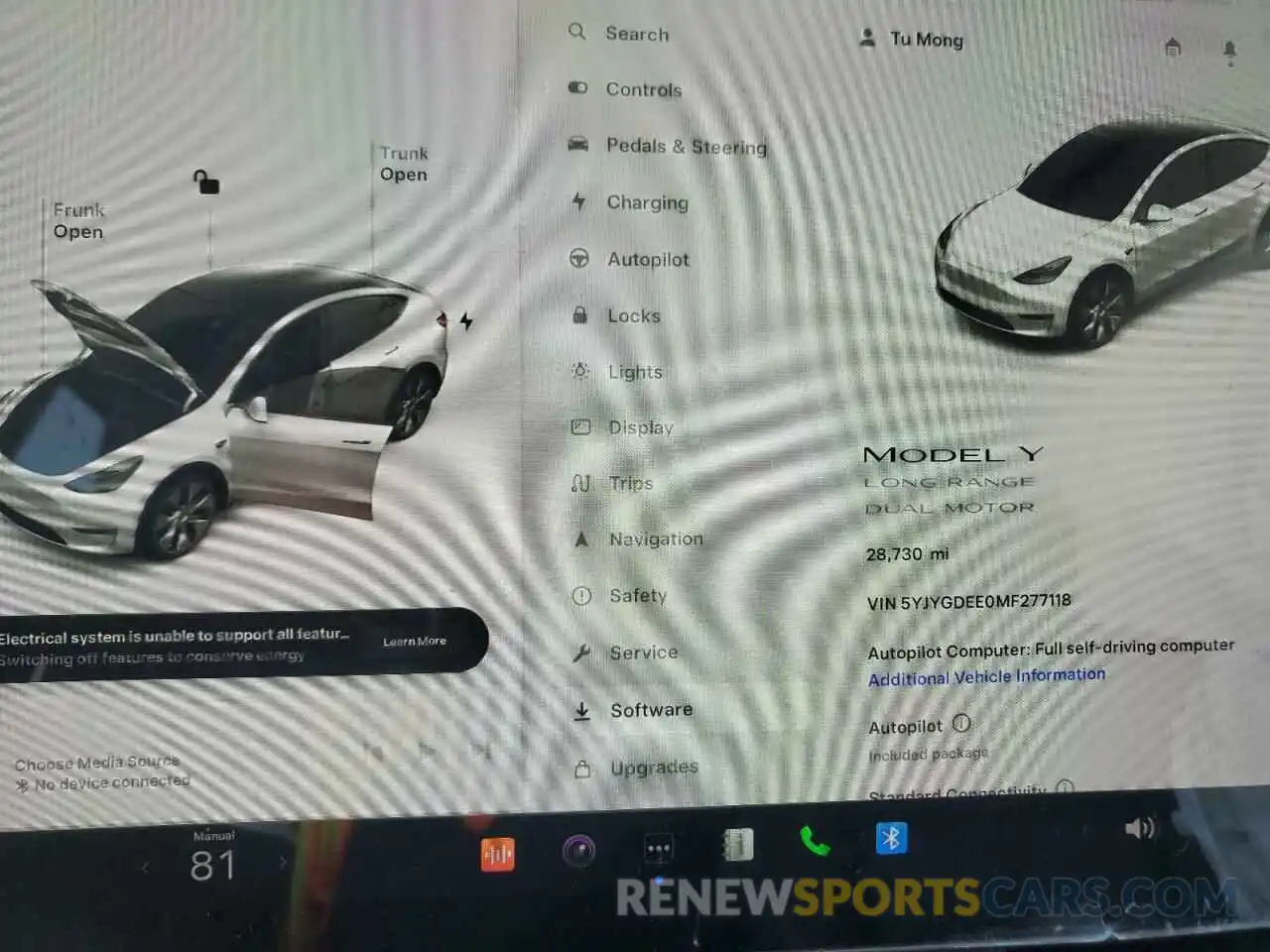 9 Фотография поврежденного автомобиля 5YJYGDEE0MF277118 TESLA MODEL Y 2021