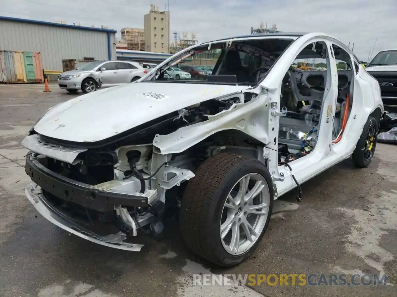 2 Photograph of a damaged car 5YJYGDEE0MF296302 TESLA MODEL Y 2021