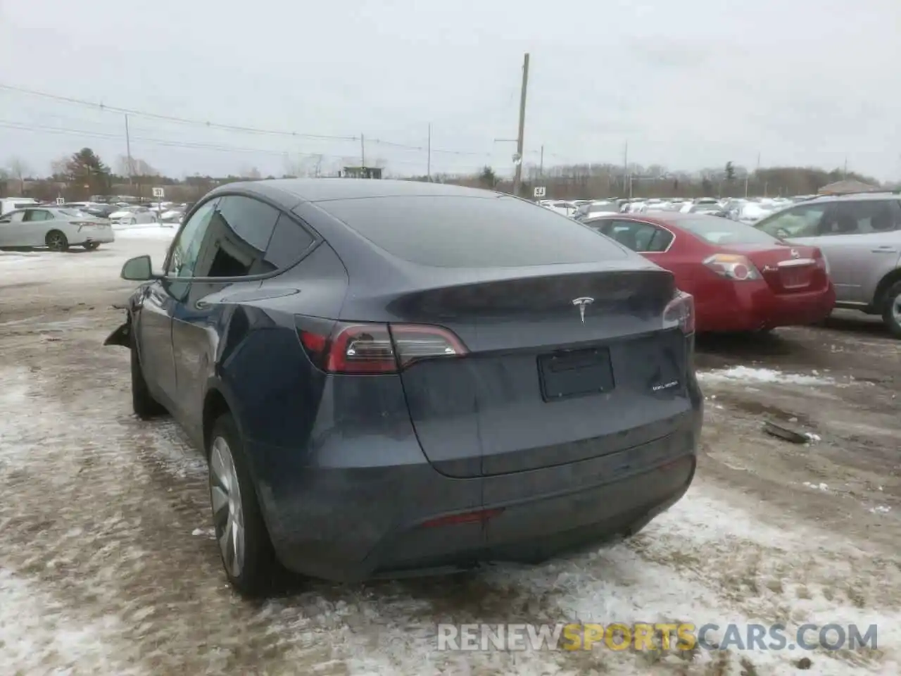 3 Фотография поврежденного автомобиля 5YJYGDEE0MF297501 TESLA MODEL Y 2021