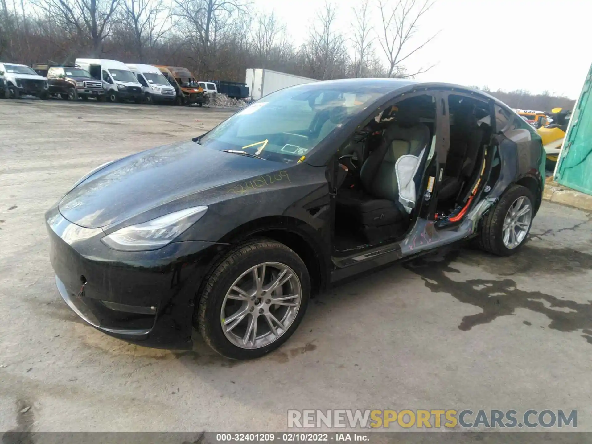 2 Photograph of a damaged car 5YJYGDEE0MF298776 TESLA MODEL Y 2021