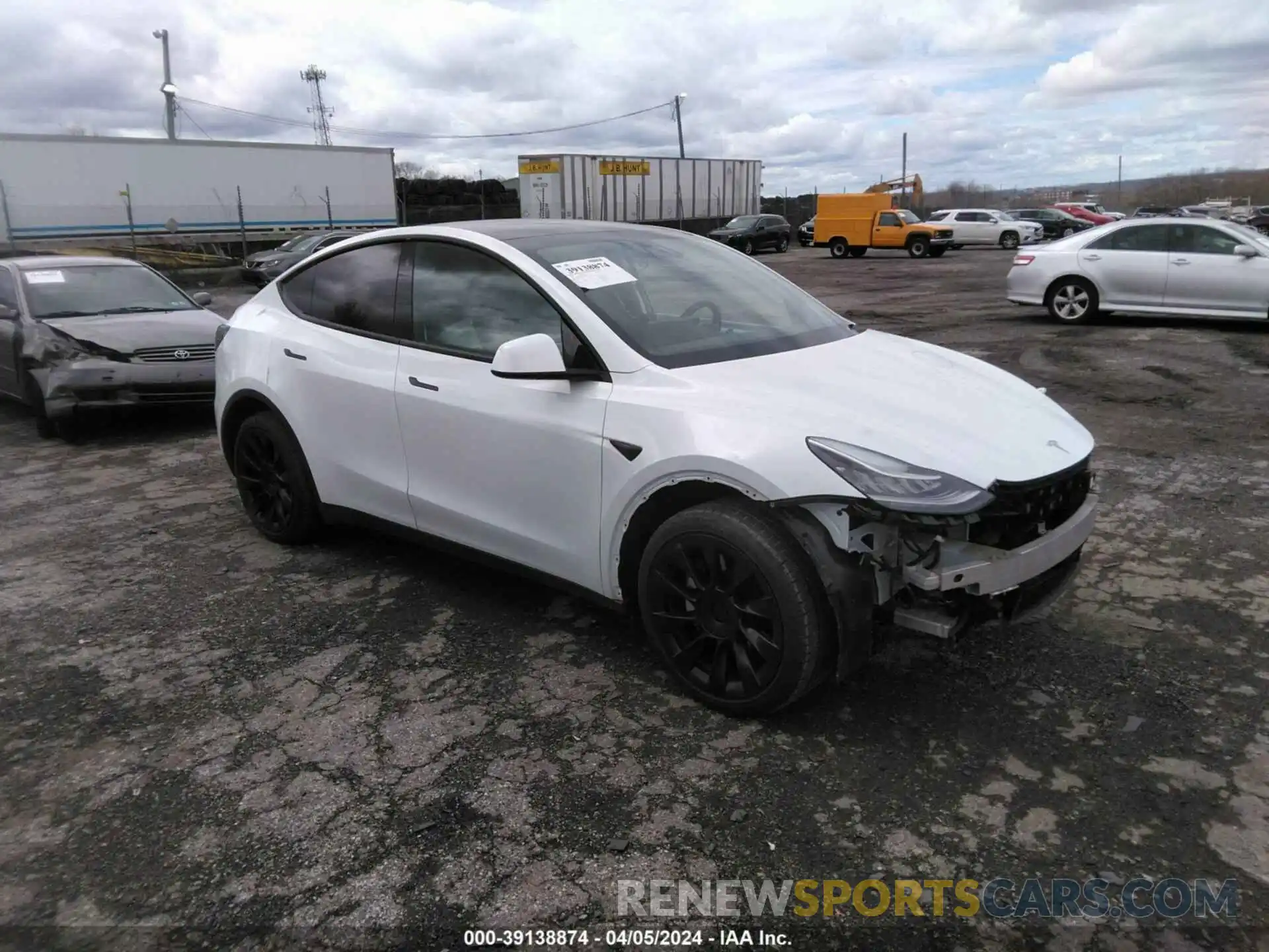 1 Photograph of a damaged car 5YJYGDEE0MF301868 TESLA MODEL Y 2021