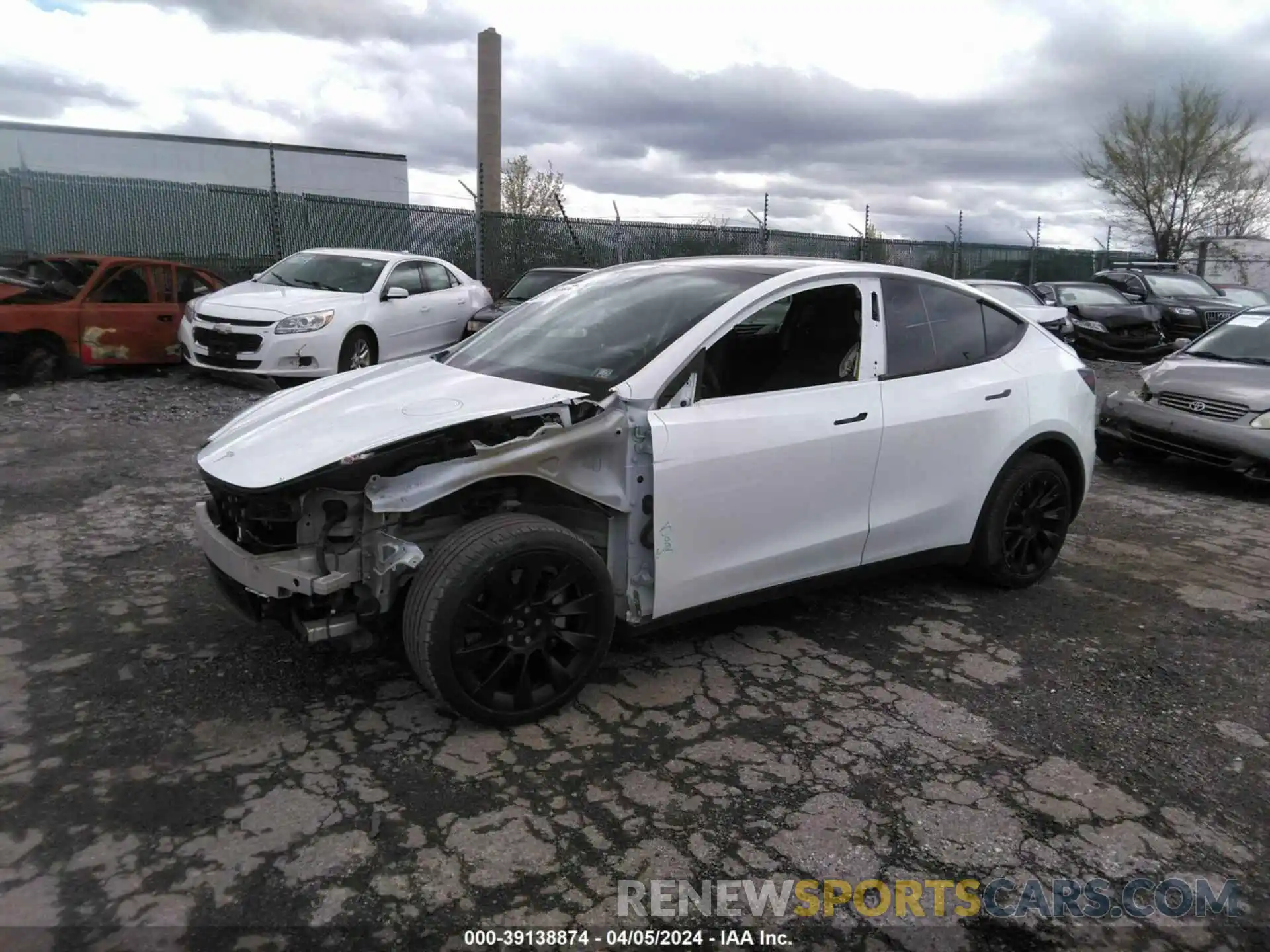 2 Photograph of a damaged car 5YJYGDEE0MF301868 TESLA MODEL Y 2021