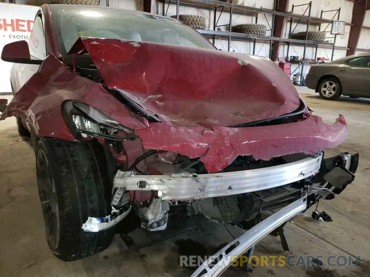 9 Photograph of a damaged car 5YJYGDEE1MF060497 TESLA MODEL Y 2021