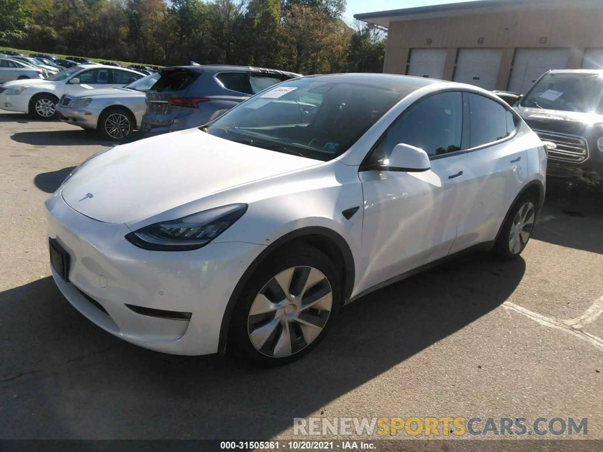 2 Photograph of a damaged car 5YJYGDEE1MF061066 TESLA MODEL Y 2021