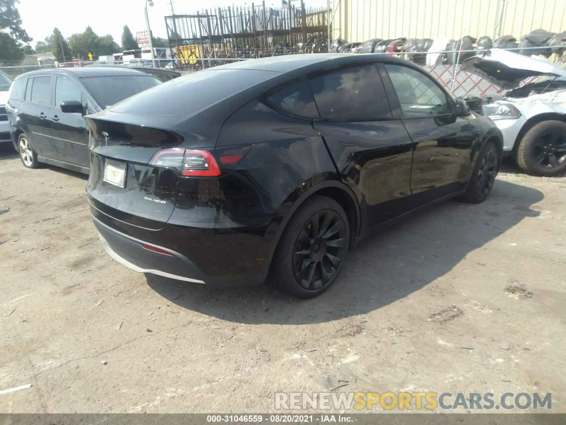 4 Фотография поврежденного автомобиля 5YJYGDEE1MF062377 TESLA MODEL Y 2021