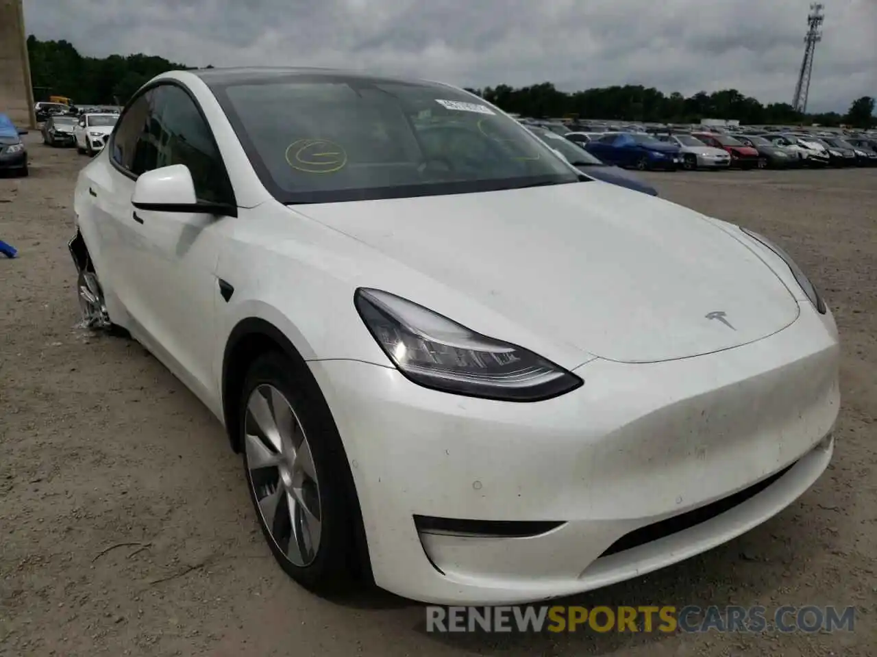 1 Photograph of a damaged car 5YJYGDEE1MF064016 TESLA MODEL Y 2021