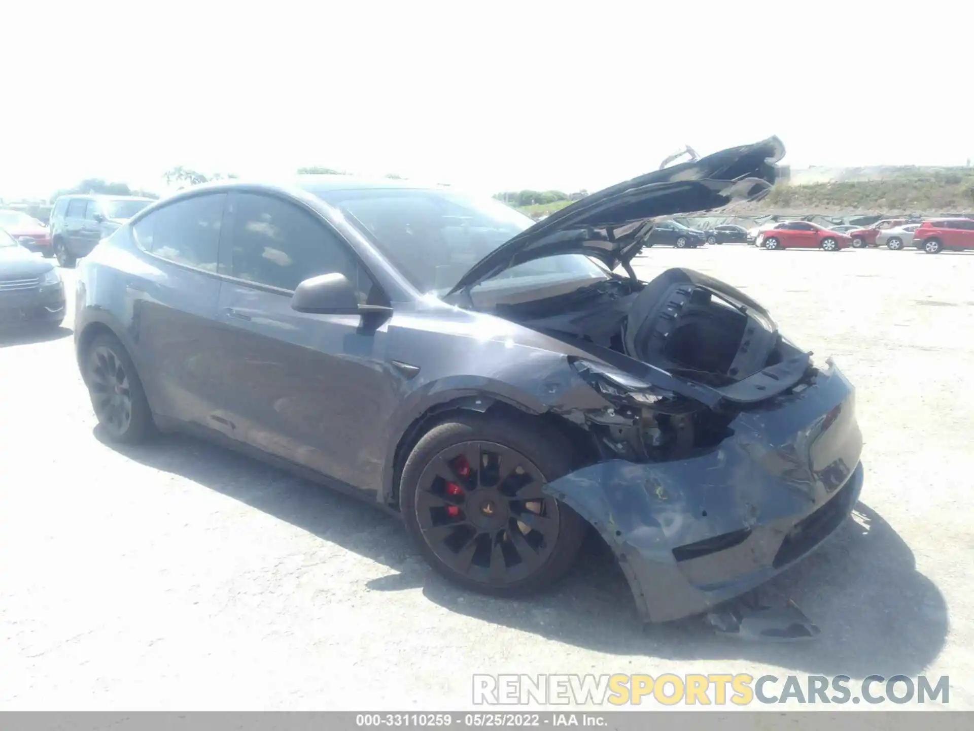 1 Photograph of a damaged car 5YJYGDEE1MF064730 TESLA MODEL Y 2021