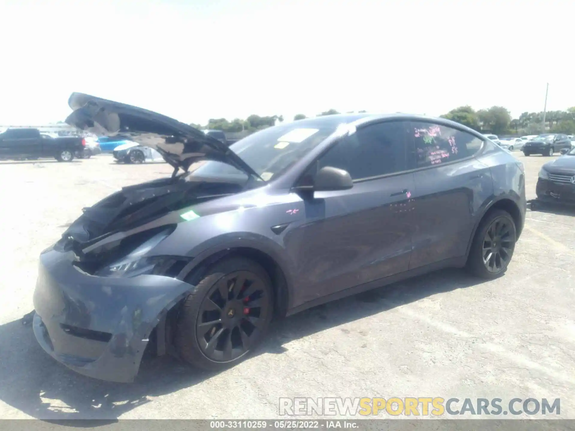 2 Photograph of a damaged car 5YJYGDEE1MF064730 TESLA MODEL Y 2021