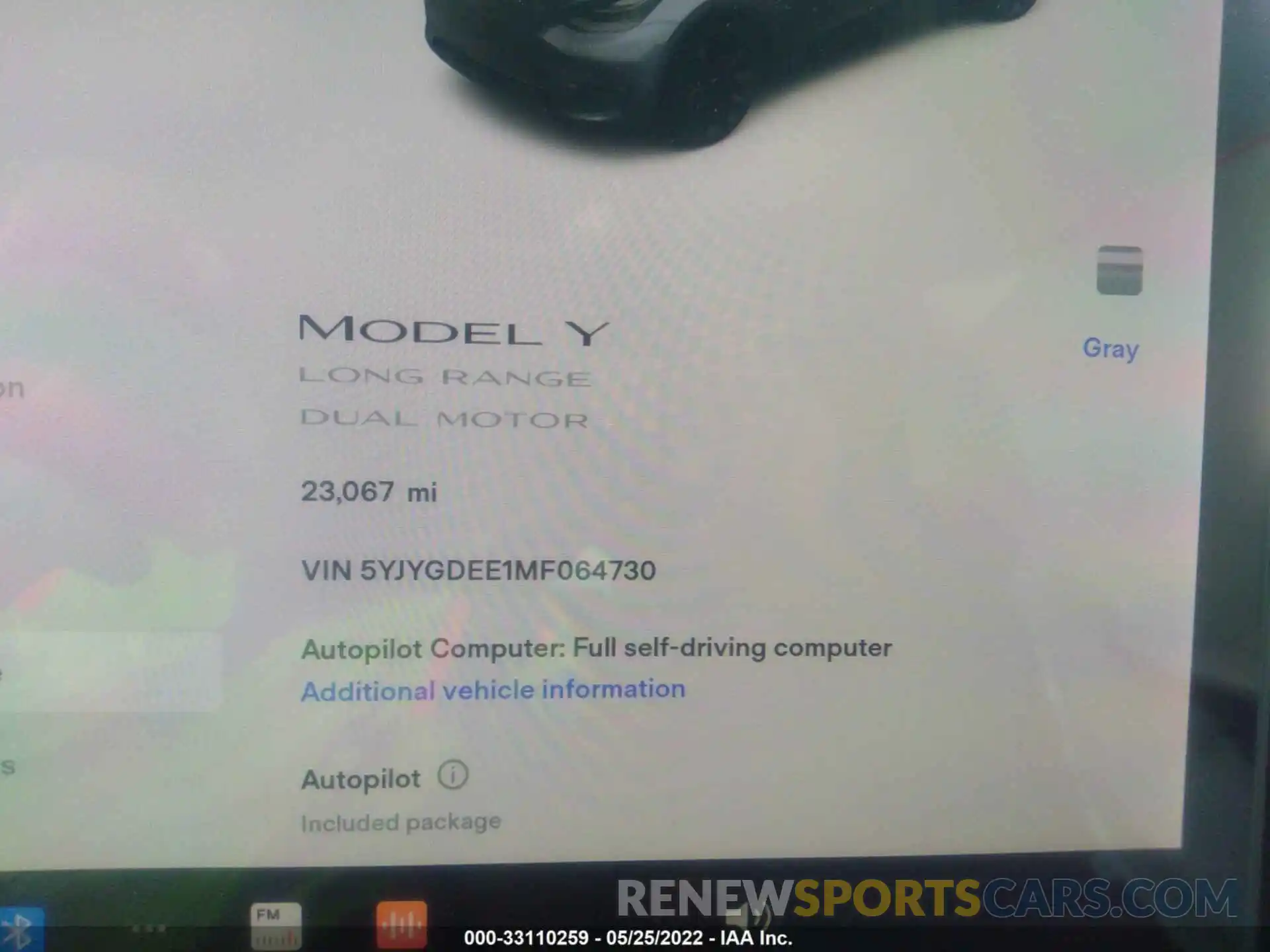 7 Фотография поврежденного автомобиля 5YJYGDEE1MF064730 TESLA MODEL Y 2021