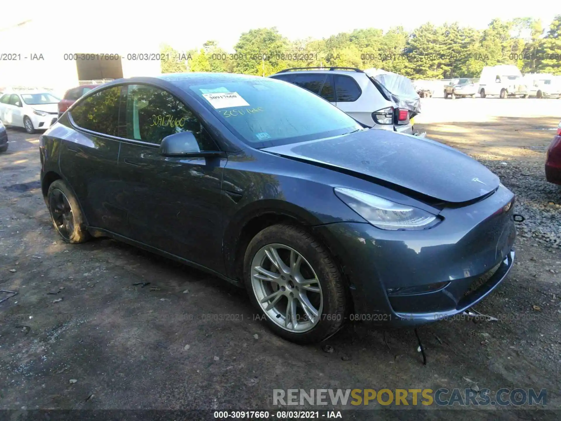 1 Photograph of a damaged car 5YJYGDEE1MF067174 TESLA MODEL Y 2021