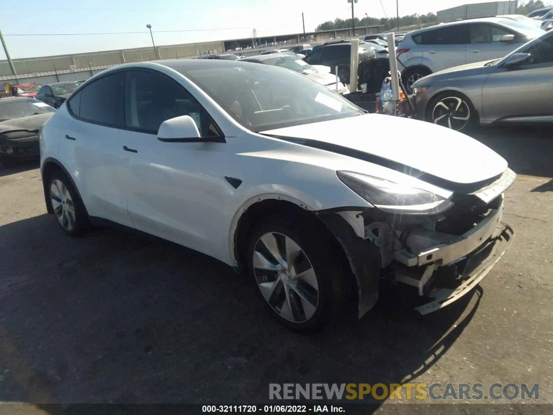 1 Photograph of a damaged car 5YJYGDEE1MF072021 TESLA MODEL Y 2021